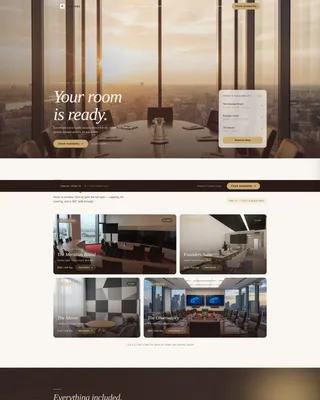 Executive Meeting Room Rental Landing Page Template
