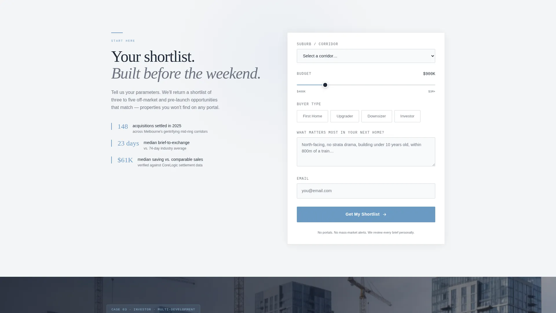 Mid-Rise Buyer's Agent Landing Page Template