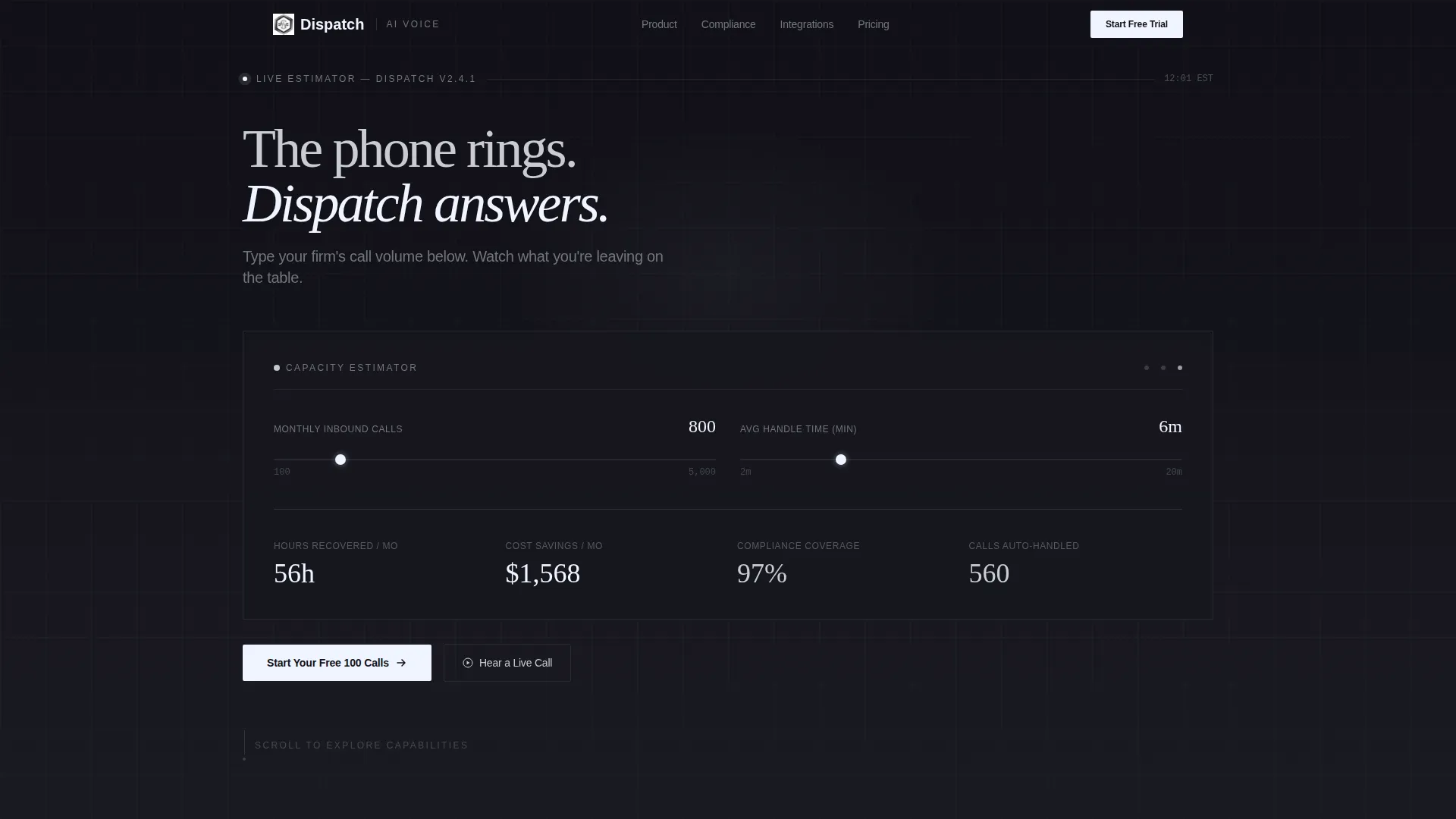 AI for Financial Cost Calculator Website Template