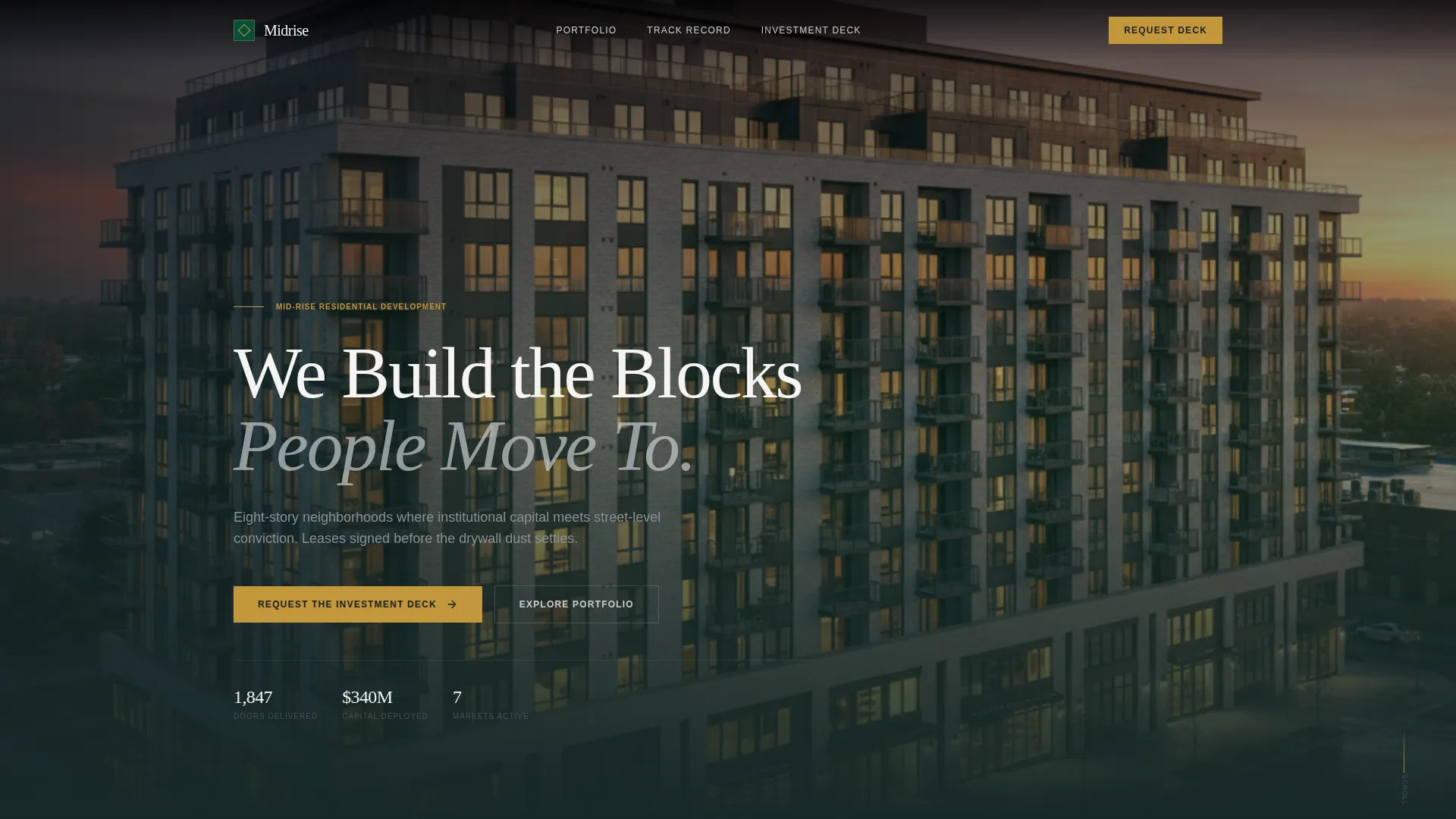 Mid-Rise Developer Landing Page Template