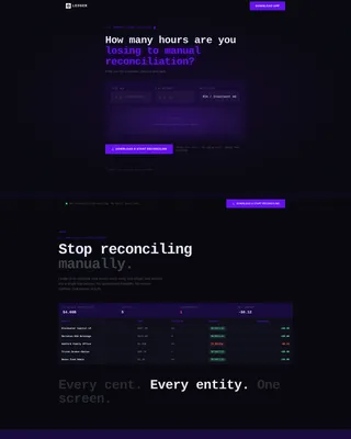 Accounting Software Landing Page Template
