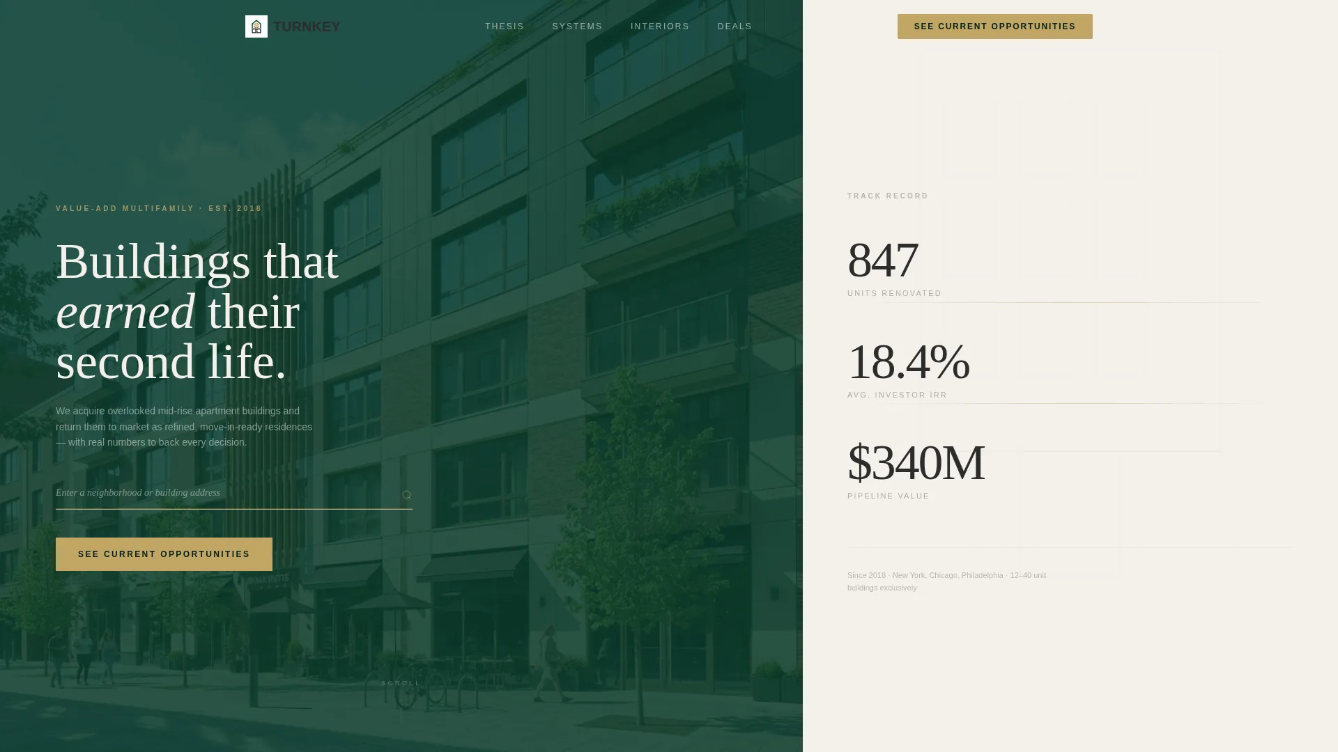 Refined Multifamily Renovation Landing Page Template