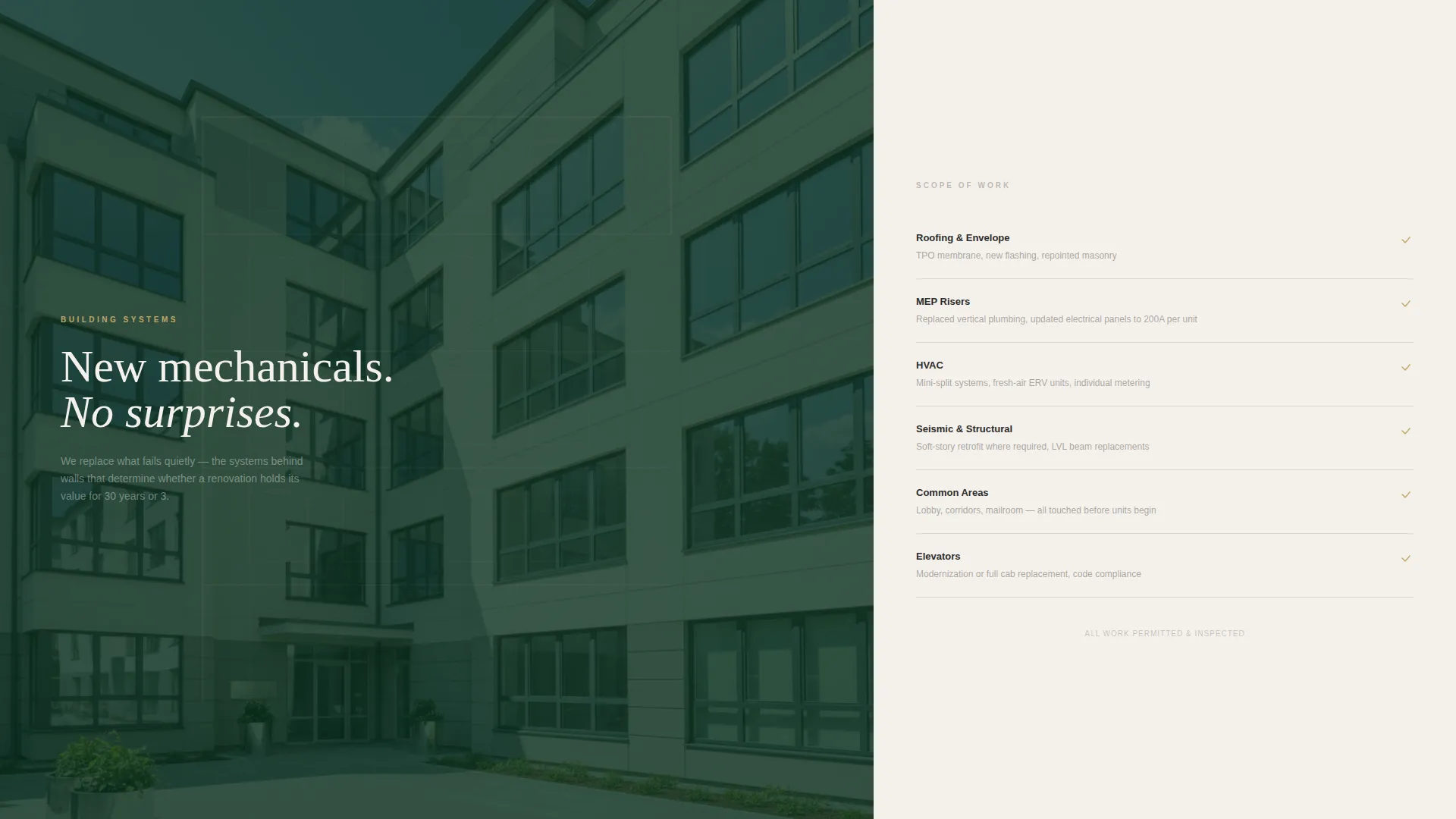 Refined Multifamily Renovation Landing Page Template
