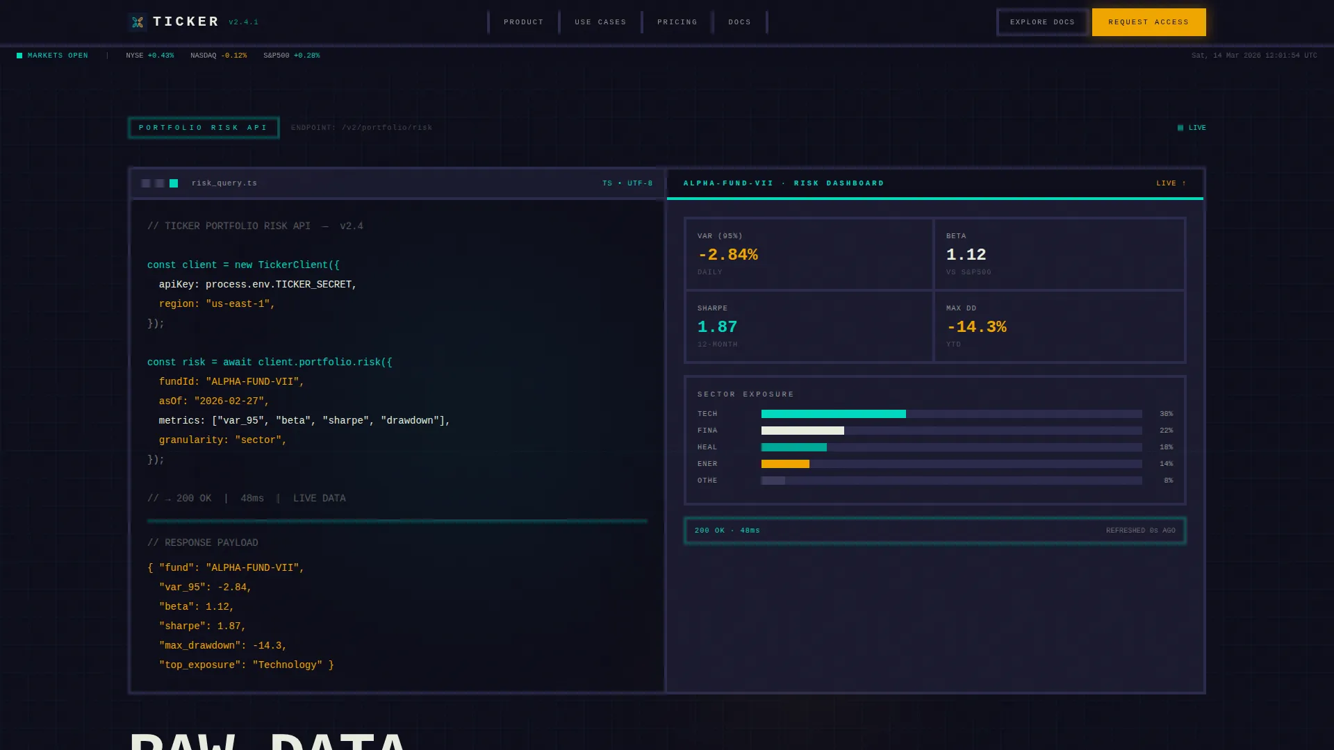 Financial Analytics Dashboard Landing Page Template