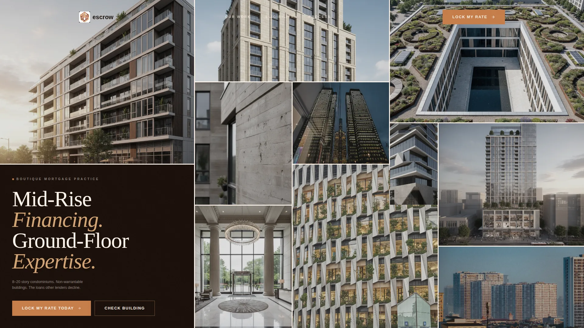 Boutique Mortgage Landing Page for Mid-Rise Condos