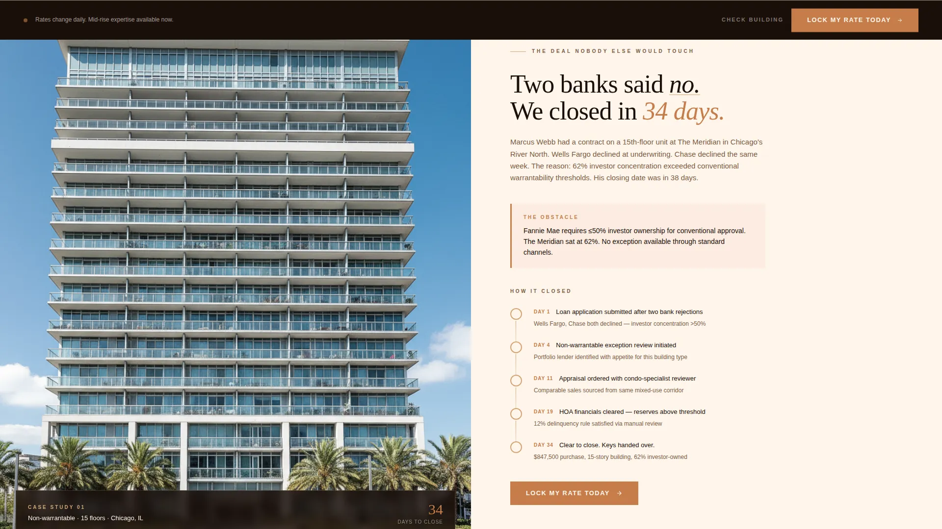 Boutique Mortgage Landing Page for Mid-Rise Condos