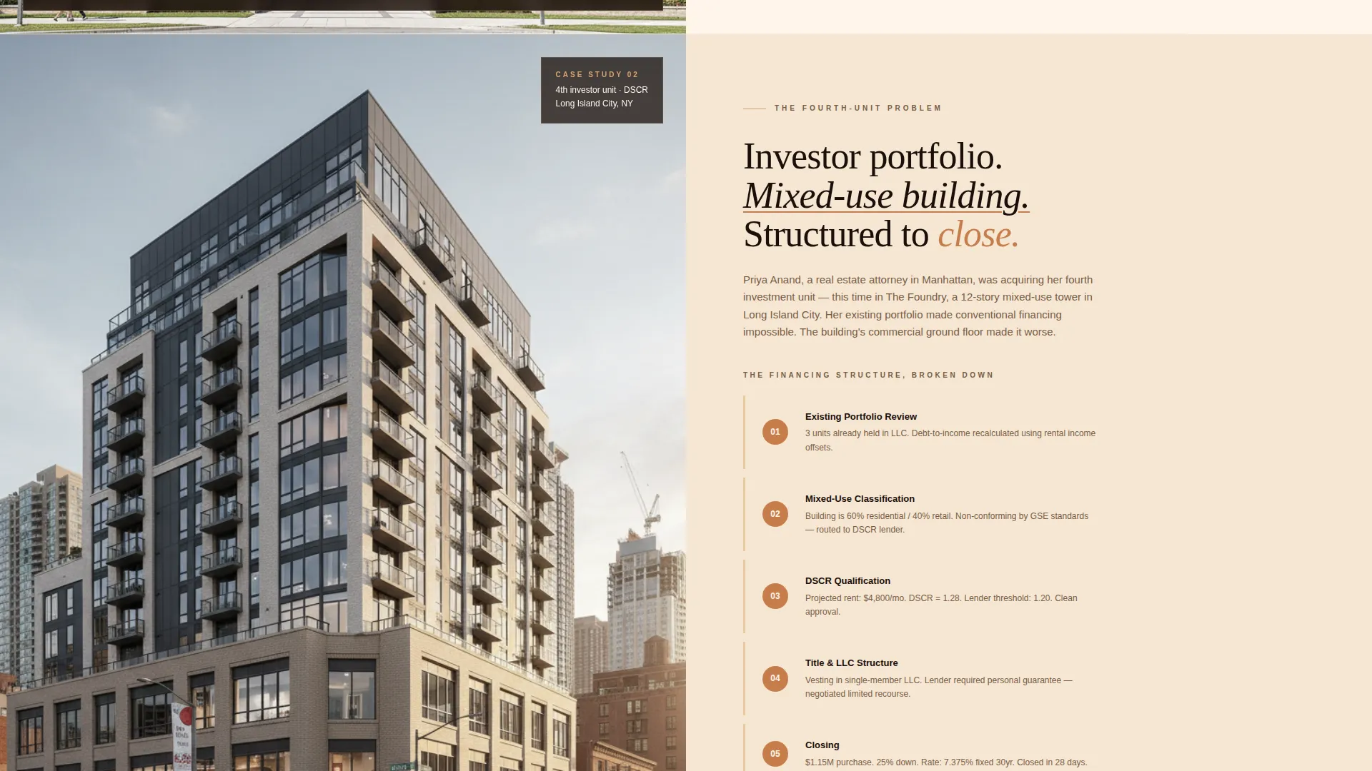 Boutique Mortgage Landing Page for Mid-Rise Condos