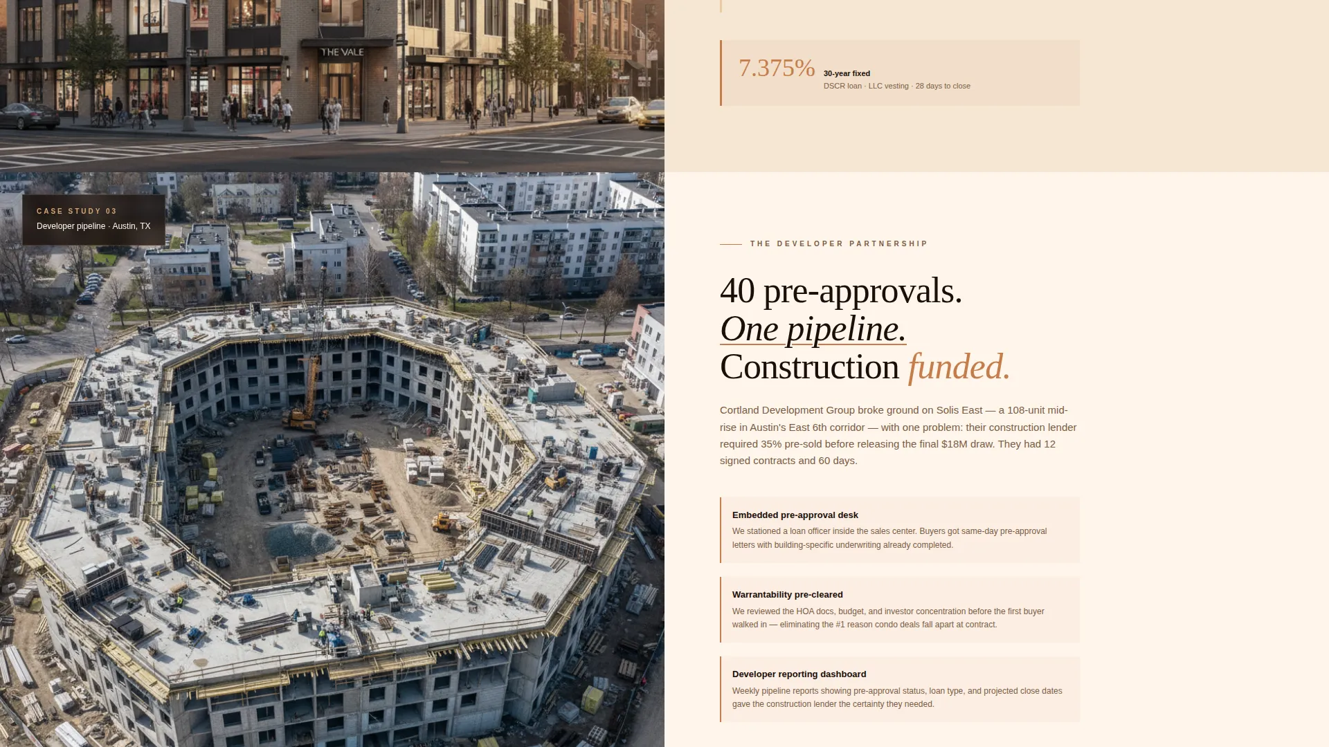 Boutique Mortgage Landing Page for Mid-Rise Condos