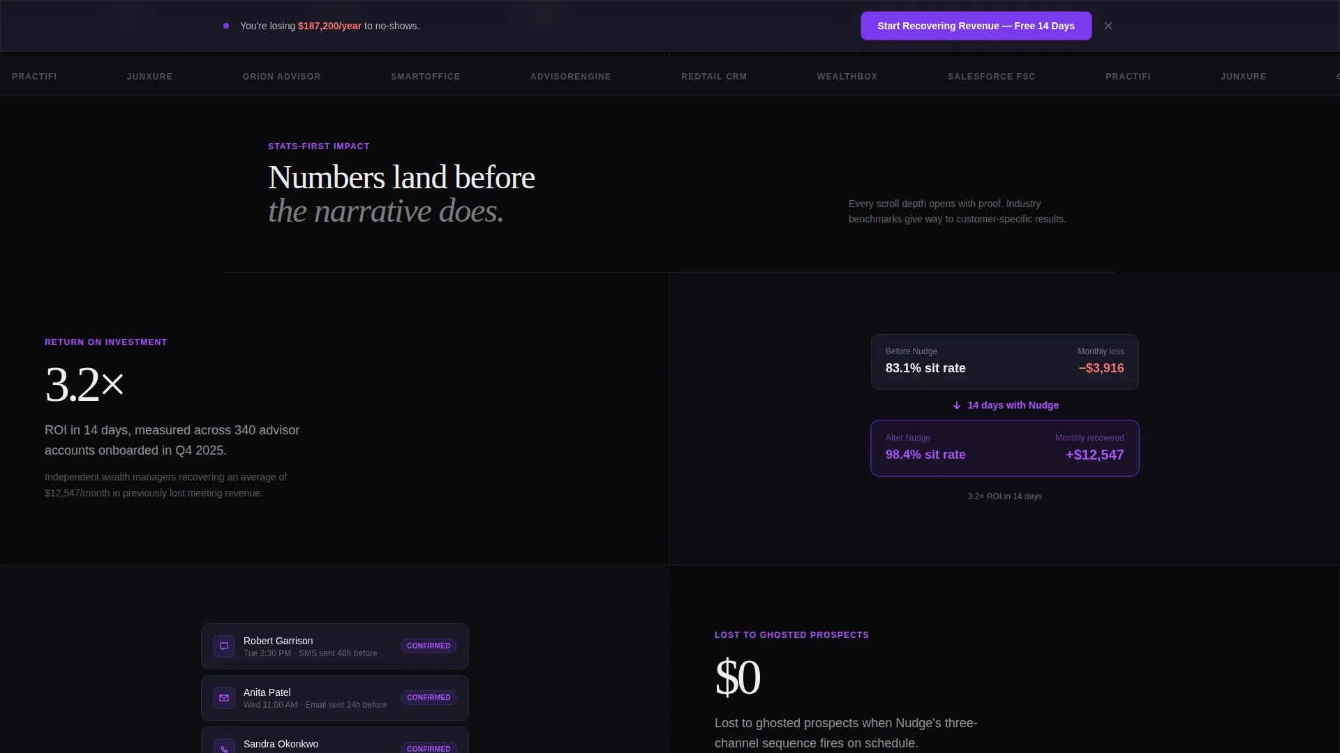 Financial Services Appointment Reminder Landing Page