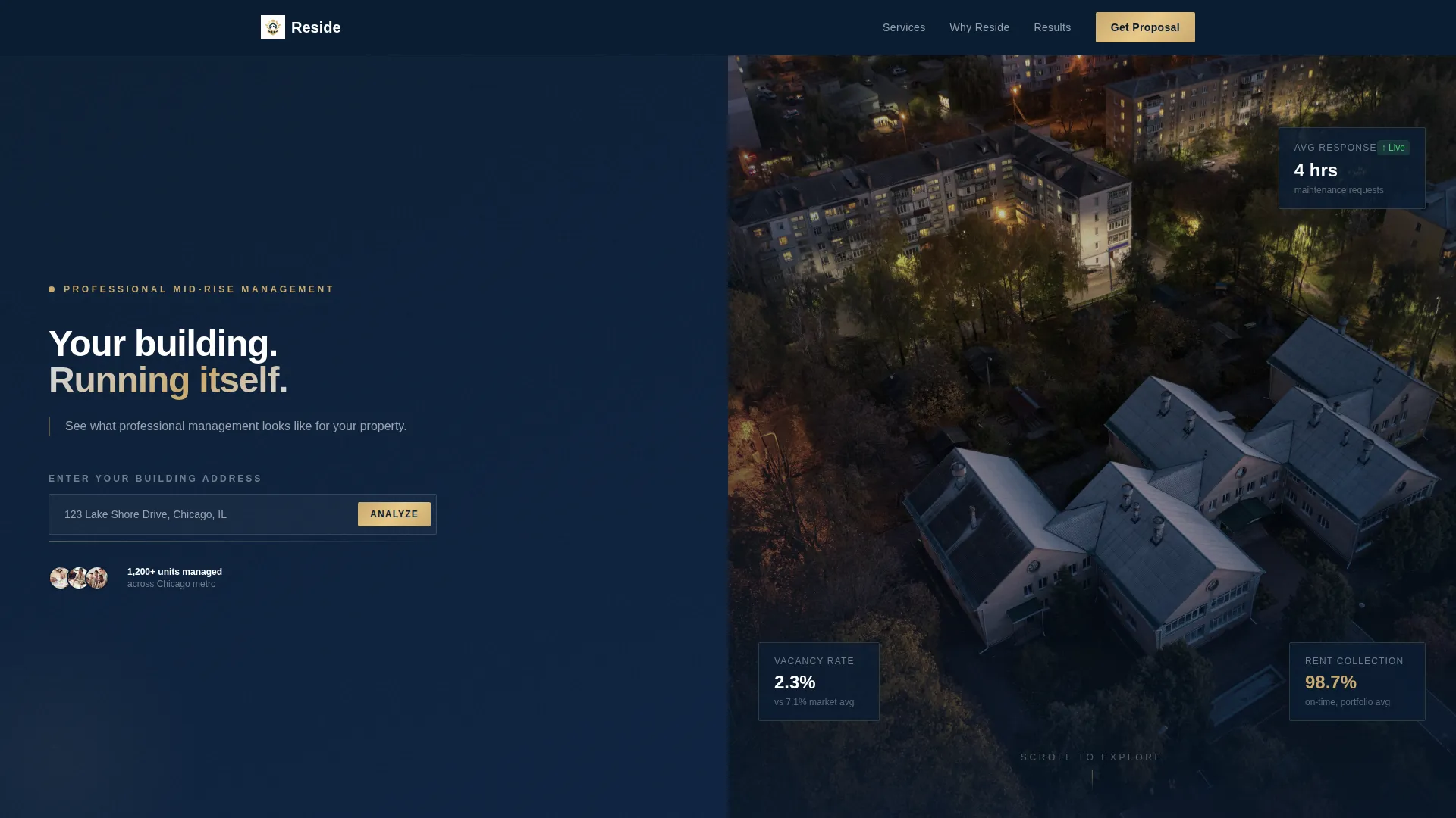 Minimal Property Management Landing Page Template