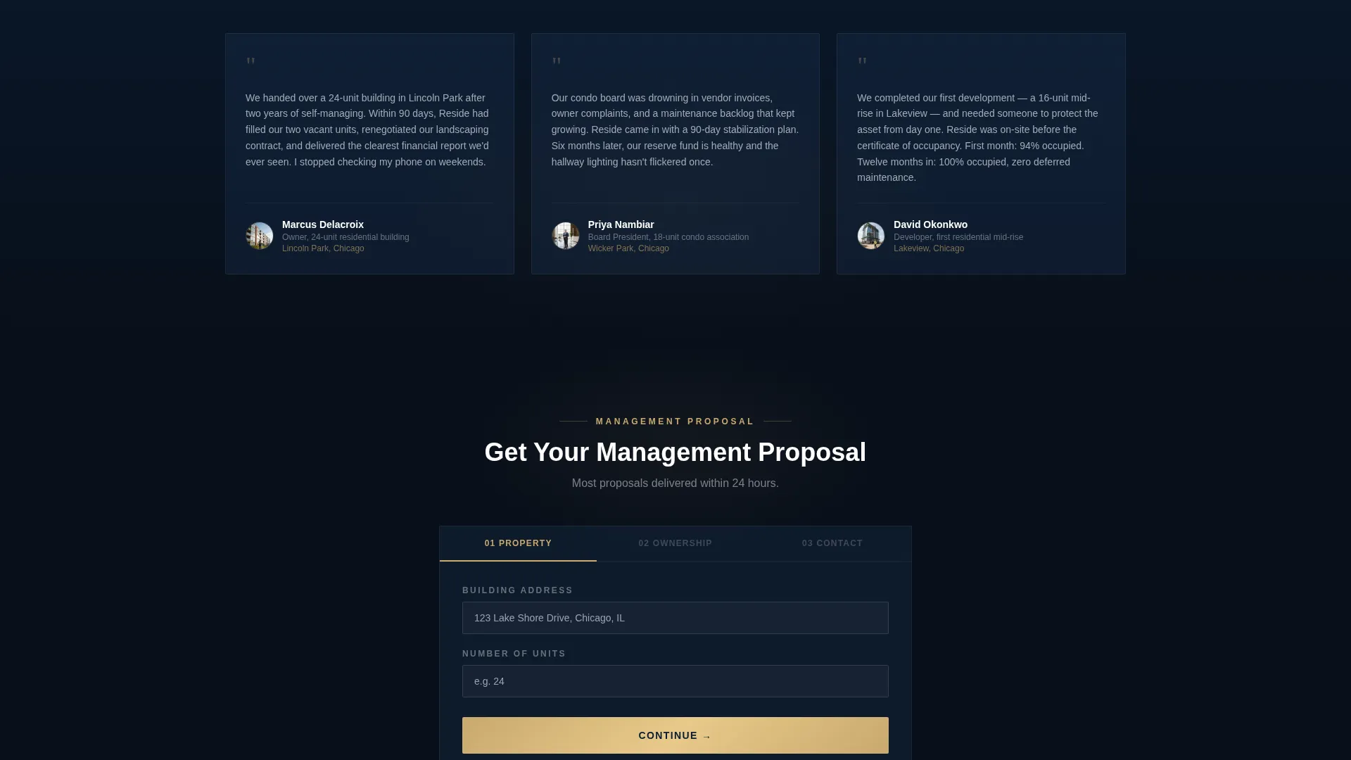 Minimal Property Management Landing Page Template