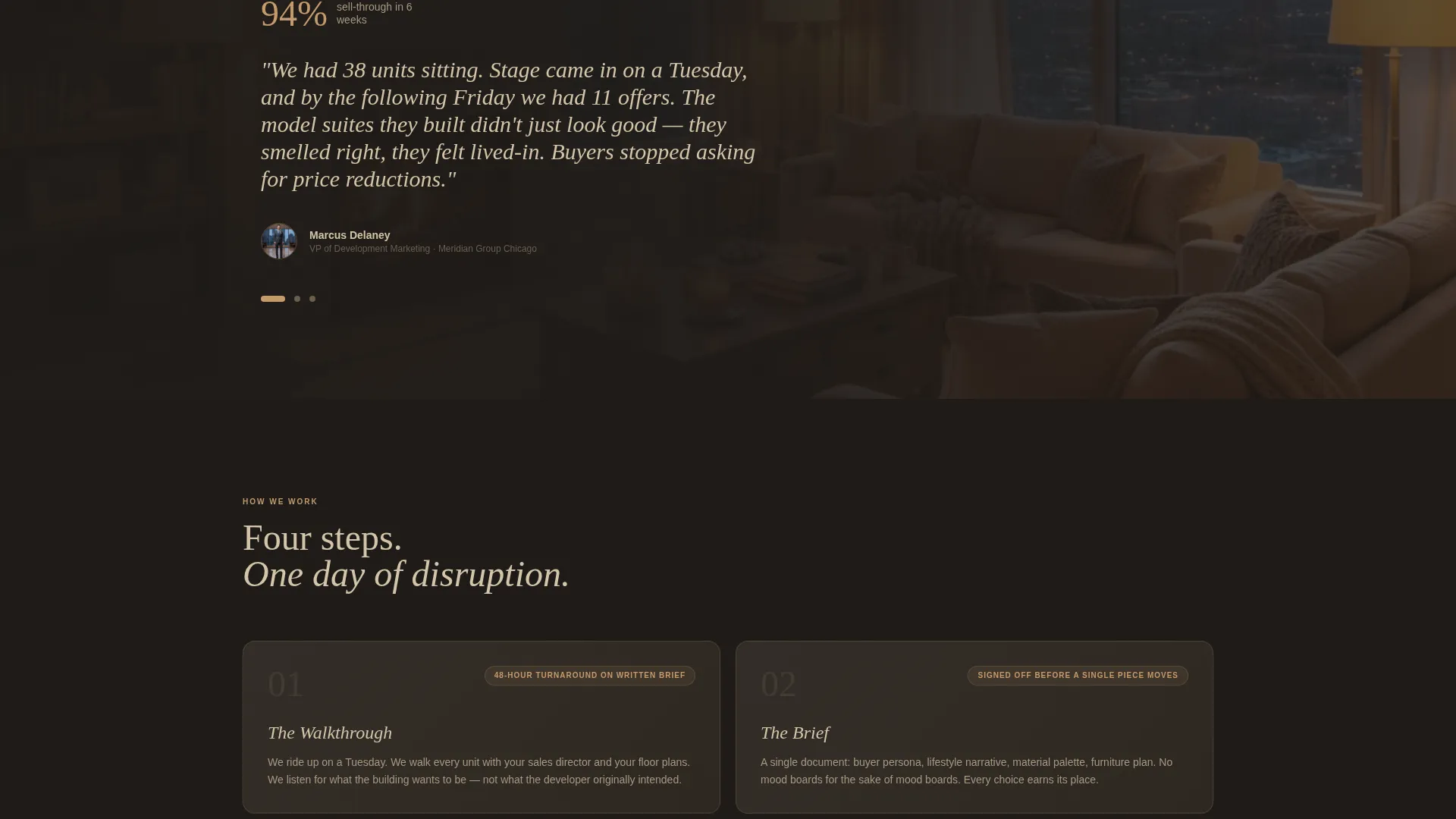 Immersive Residential Staging Landing Page Template