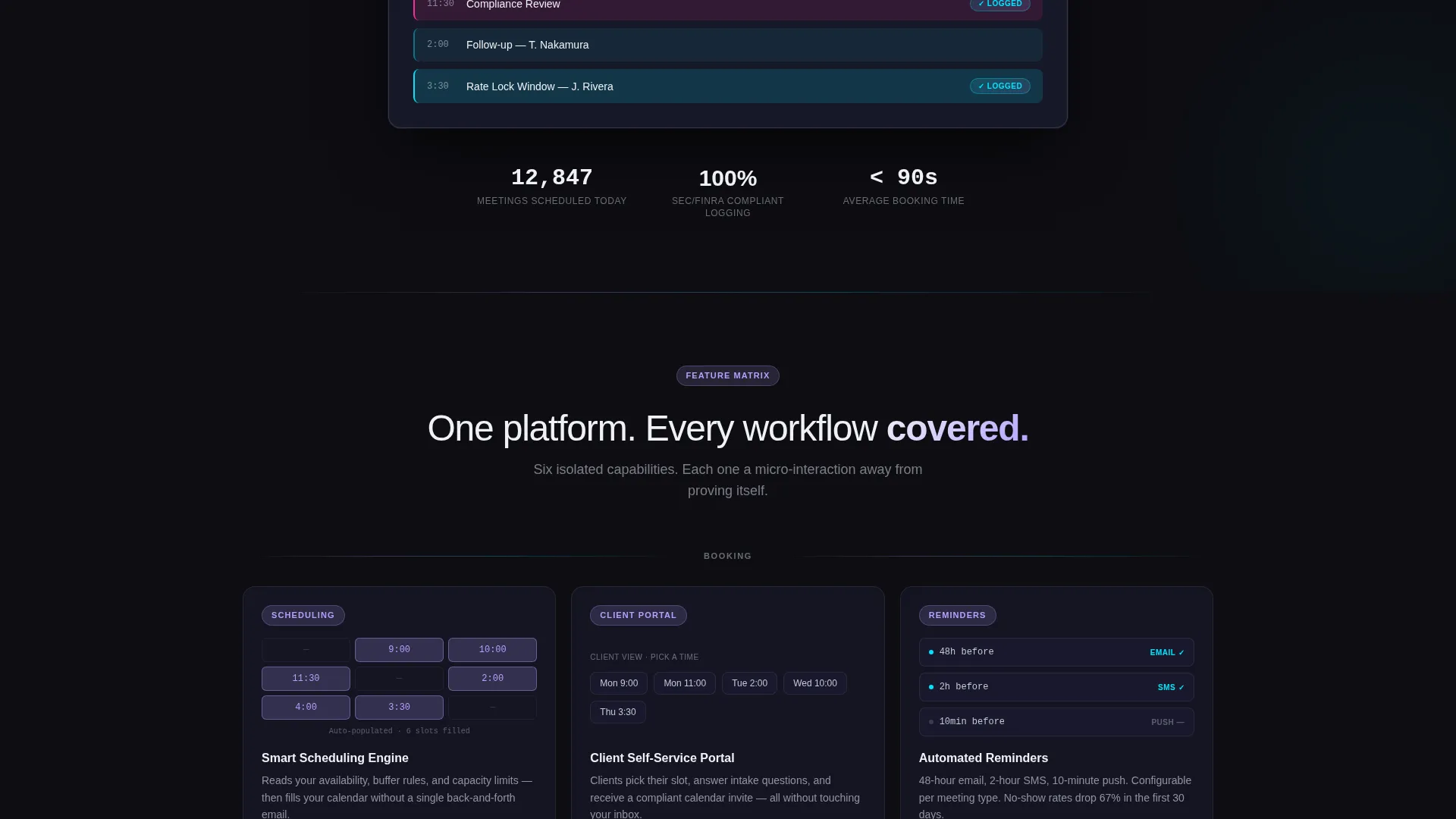 Financial Services Software & SaaS Booking Website Template