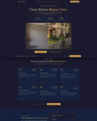 Military Relocation Real Estate Landing Page Template