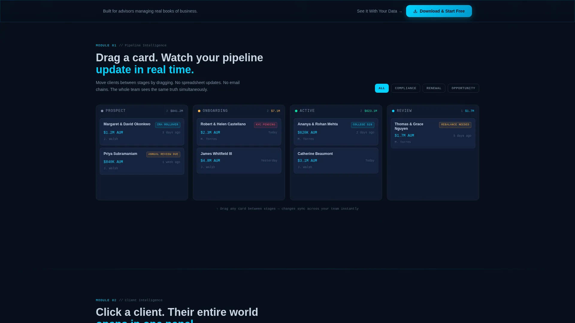 Intelligent Fintech Services Landing Page Template