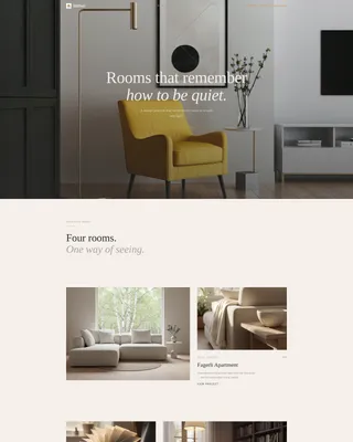 Interior Design Landing Page Template