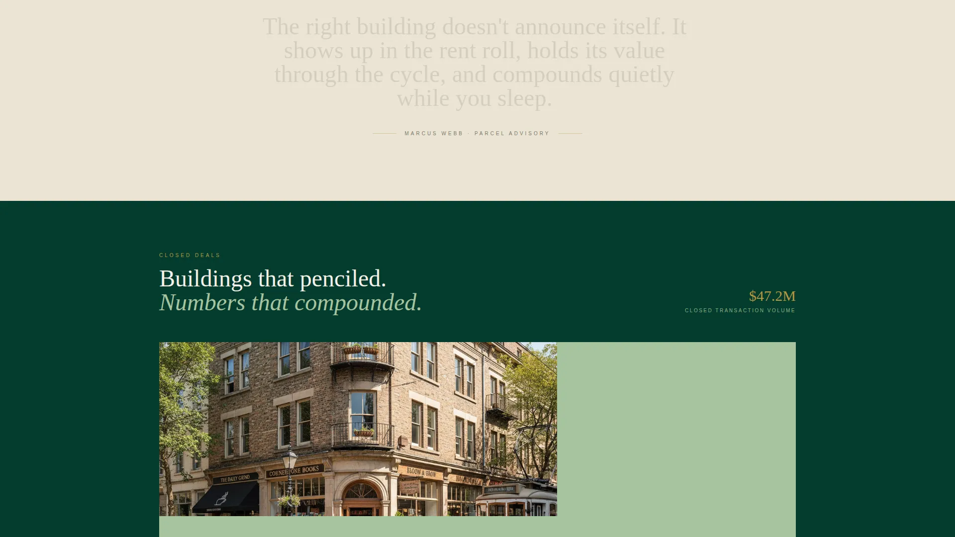 Mixed-Use Building Buyer's Agent Landing Page