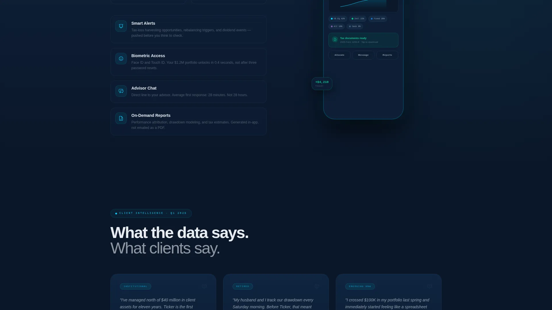Financial Services Digital Presence Reviews Website Template