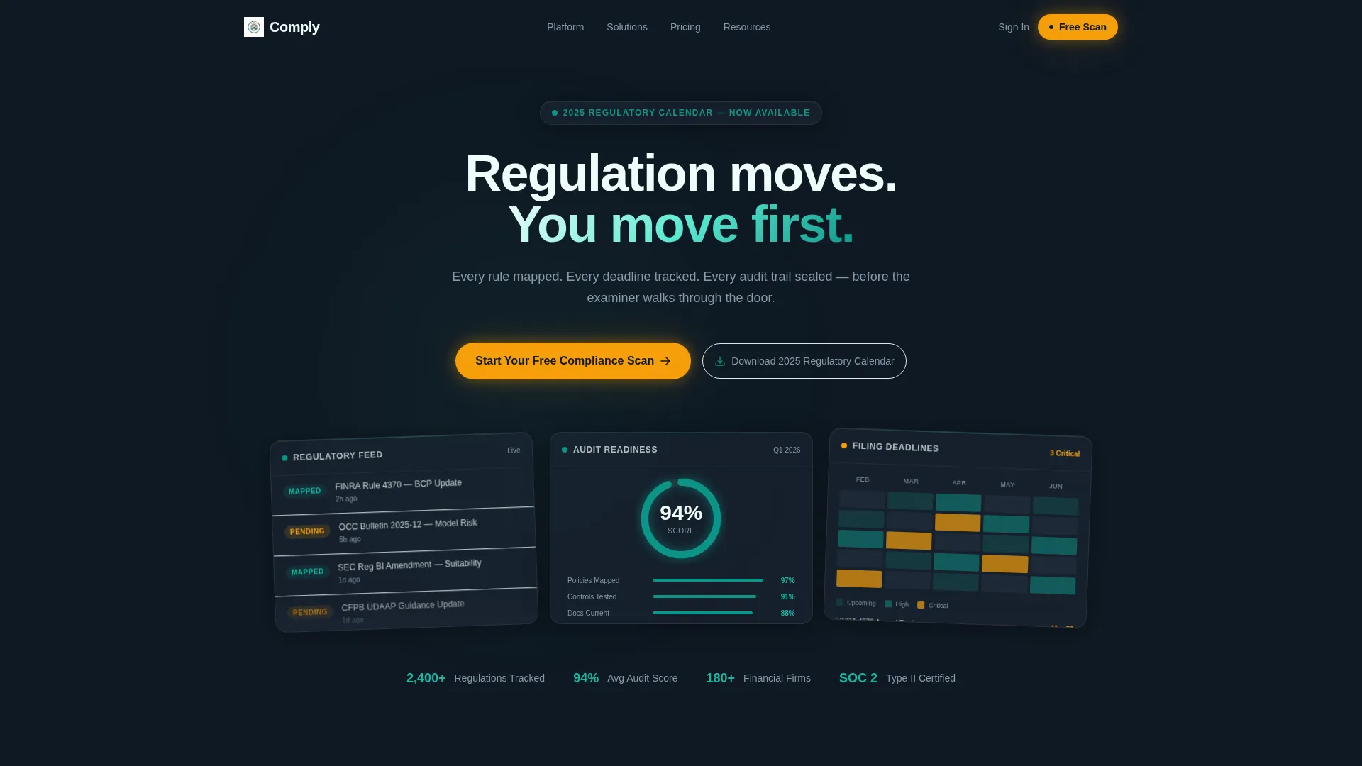 Compliance Management Landing Page Template