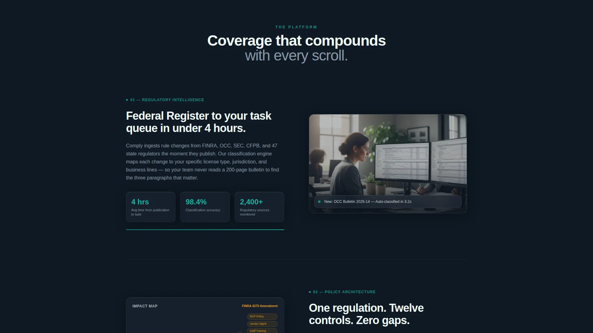 Compliance Management Landing Page Template