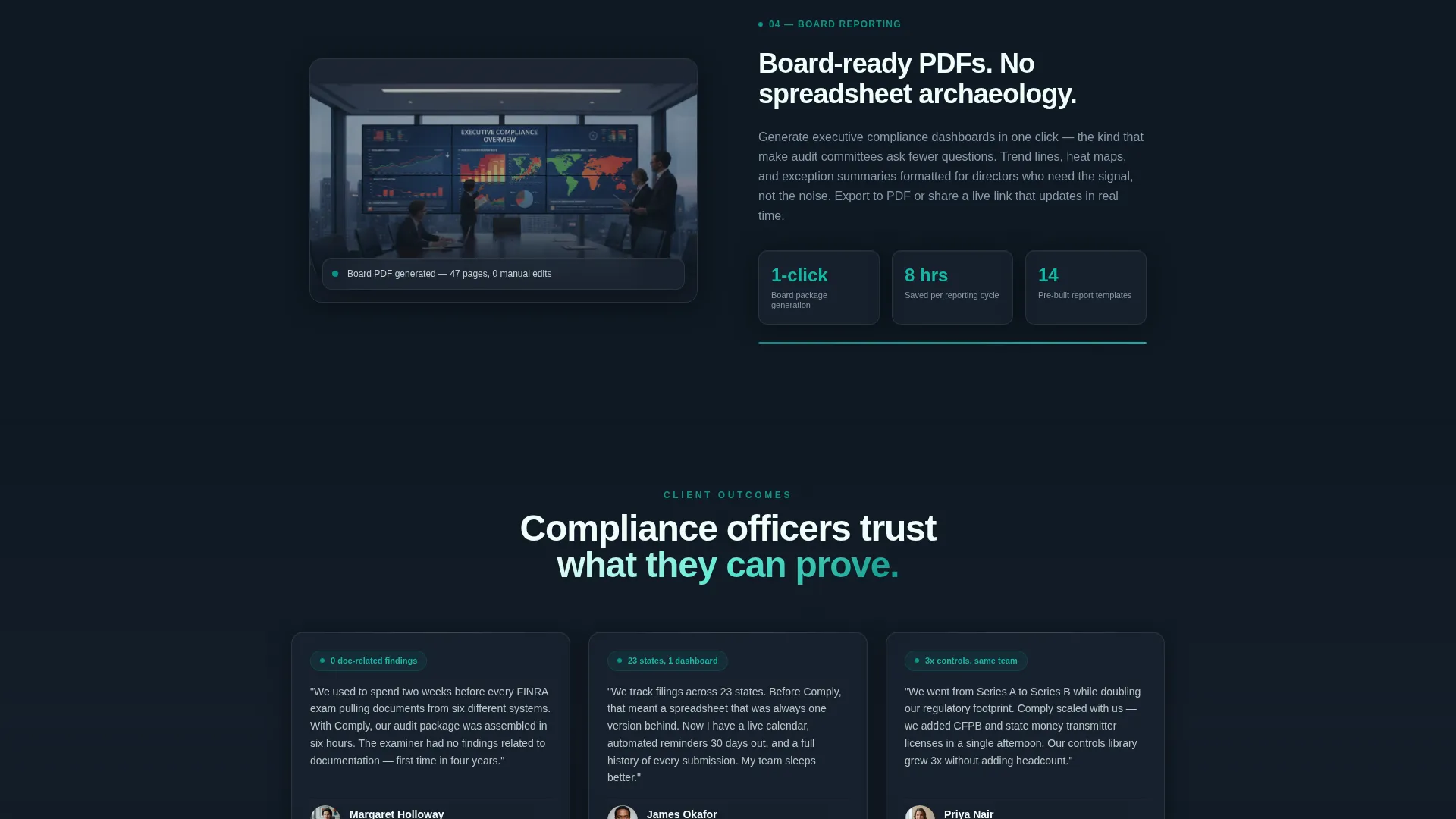 Compliance Management Landing Page Template
