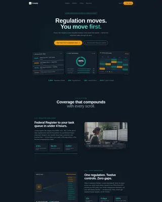 Compliance Management Landing Page Template