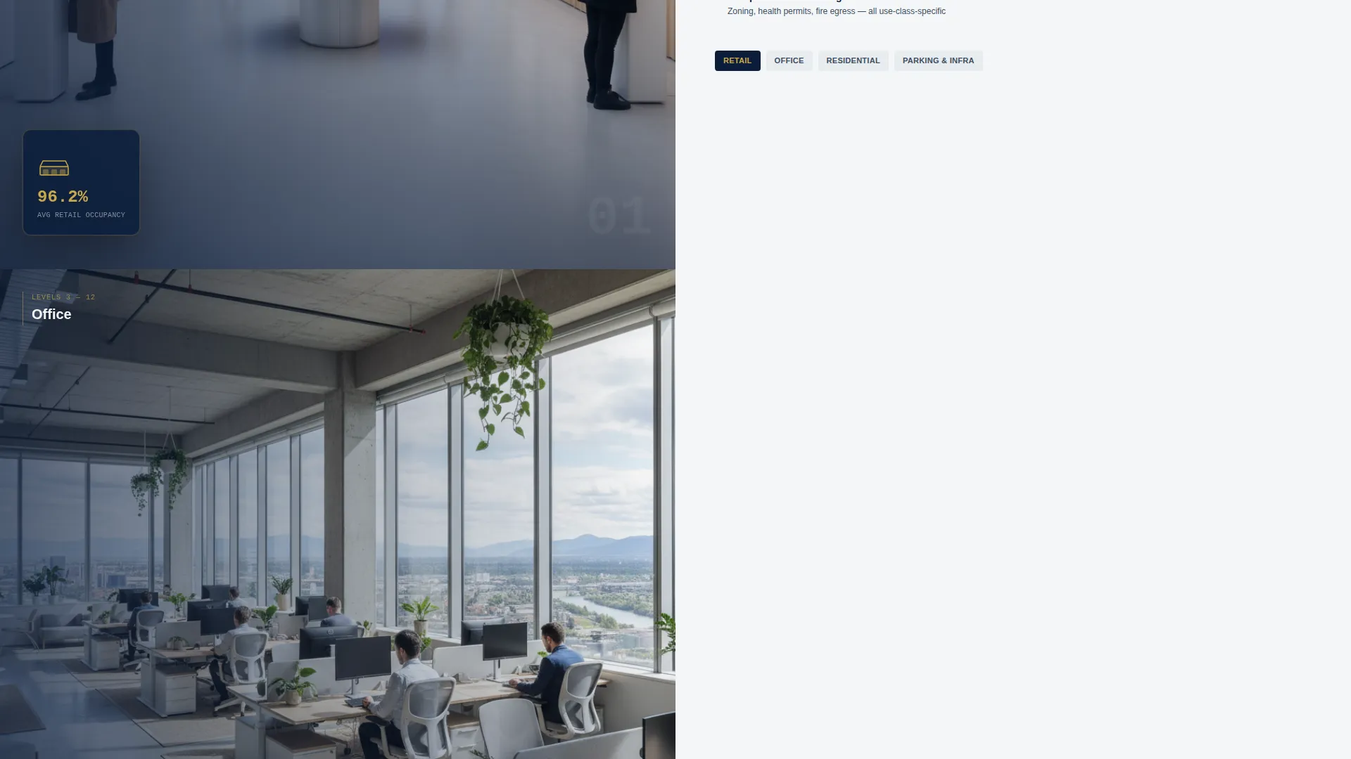 Mixed-Use Building Property Manager Landing Page