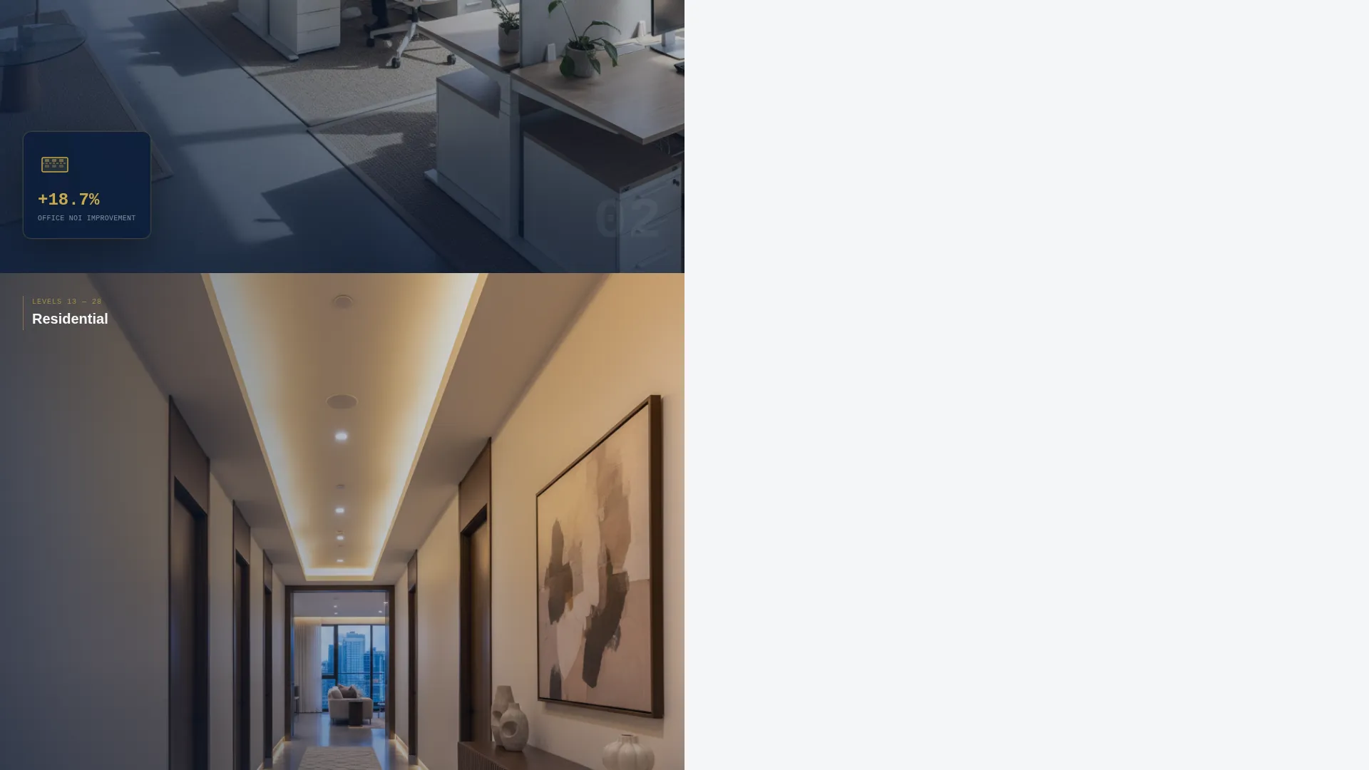 Mixed-Use Building Property Manager Landing Page