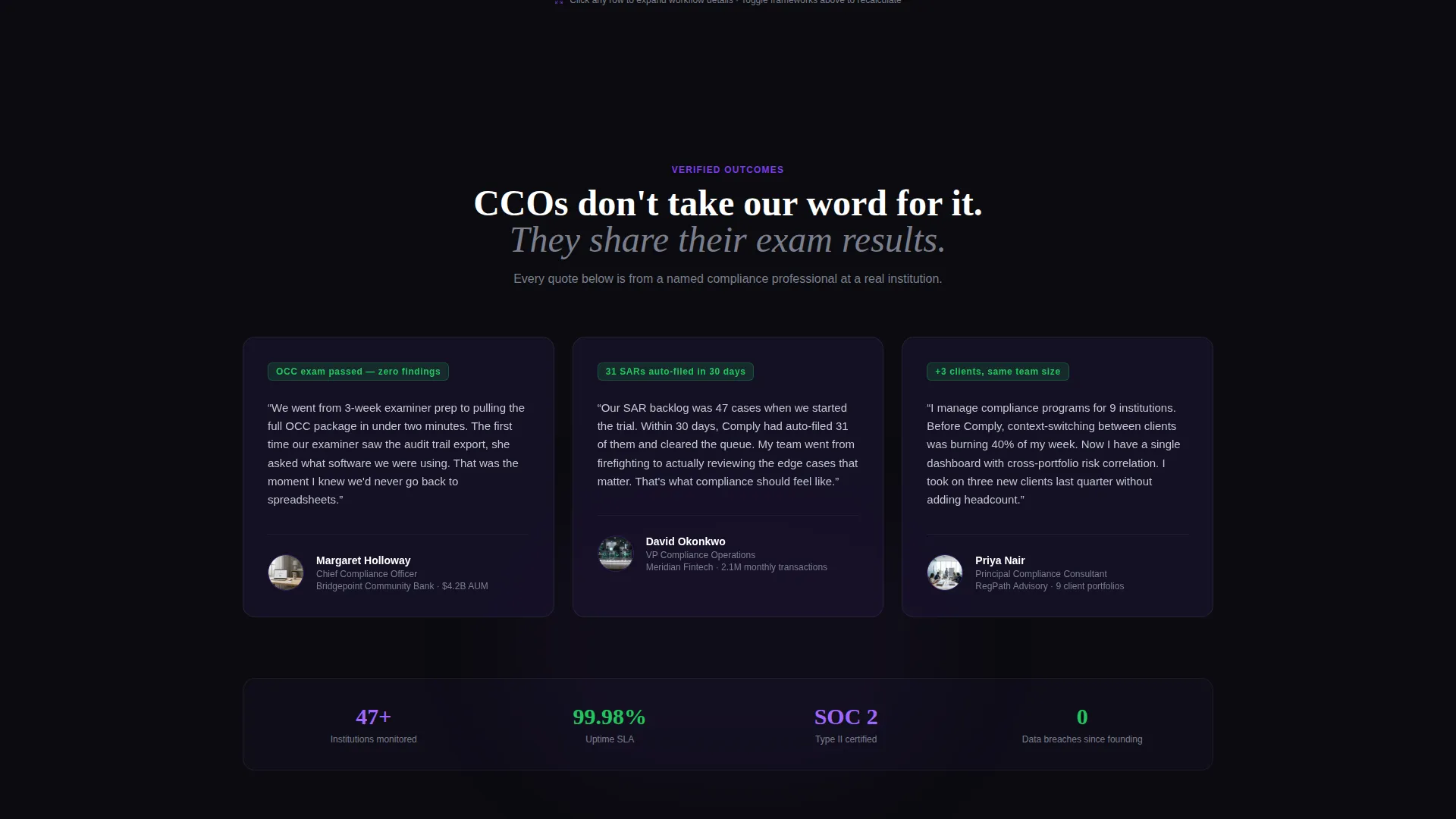 Compliance Management Landing Page Template