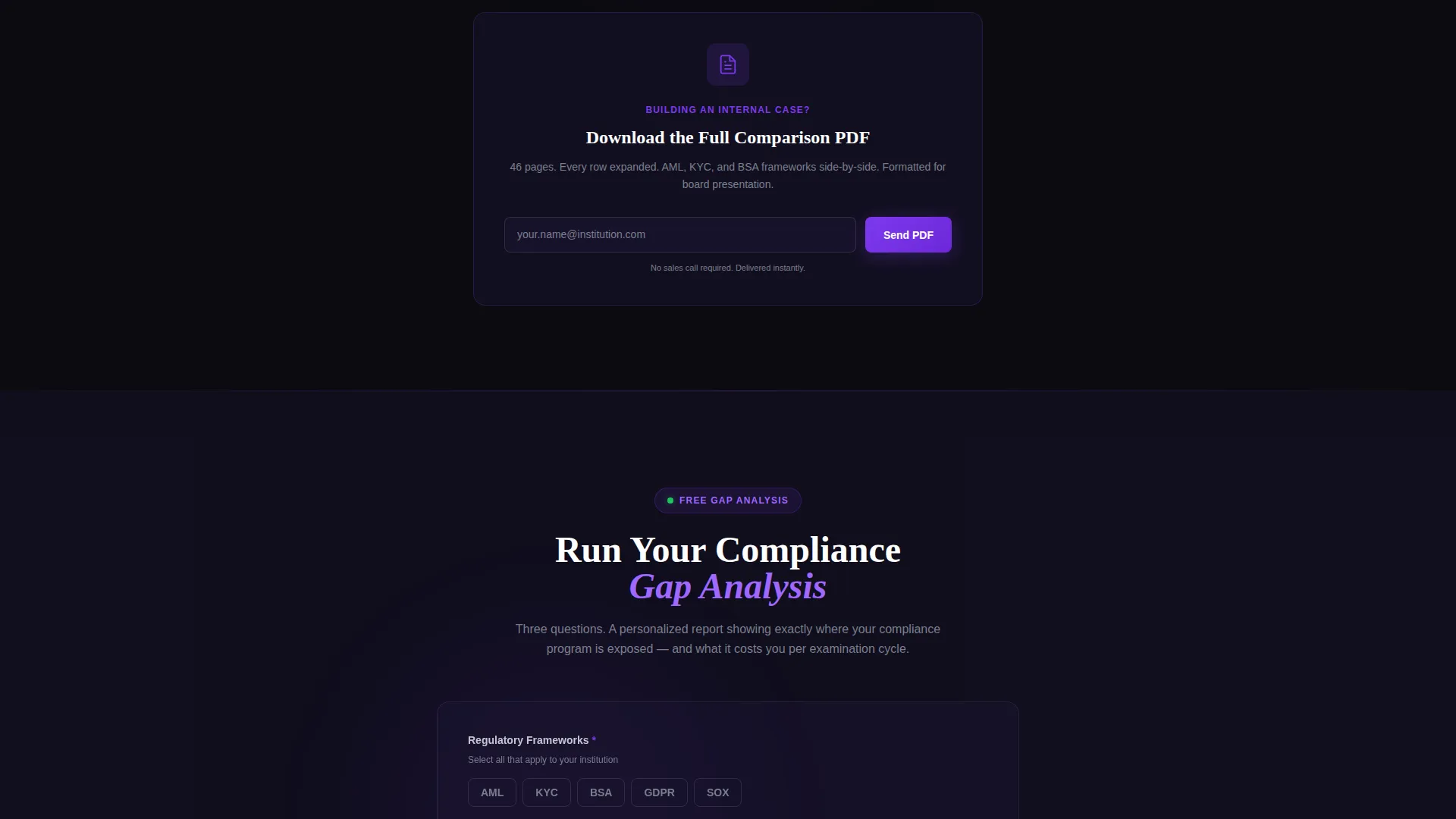 Compliance Management Landing Page Template