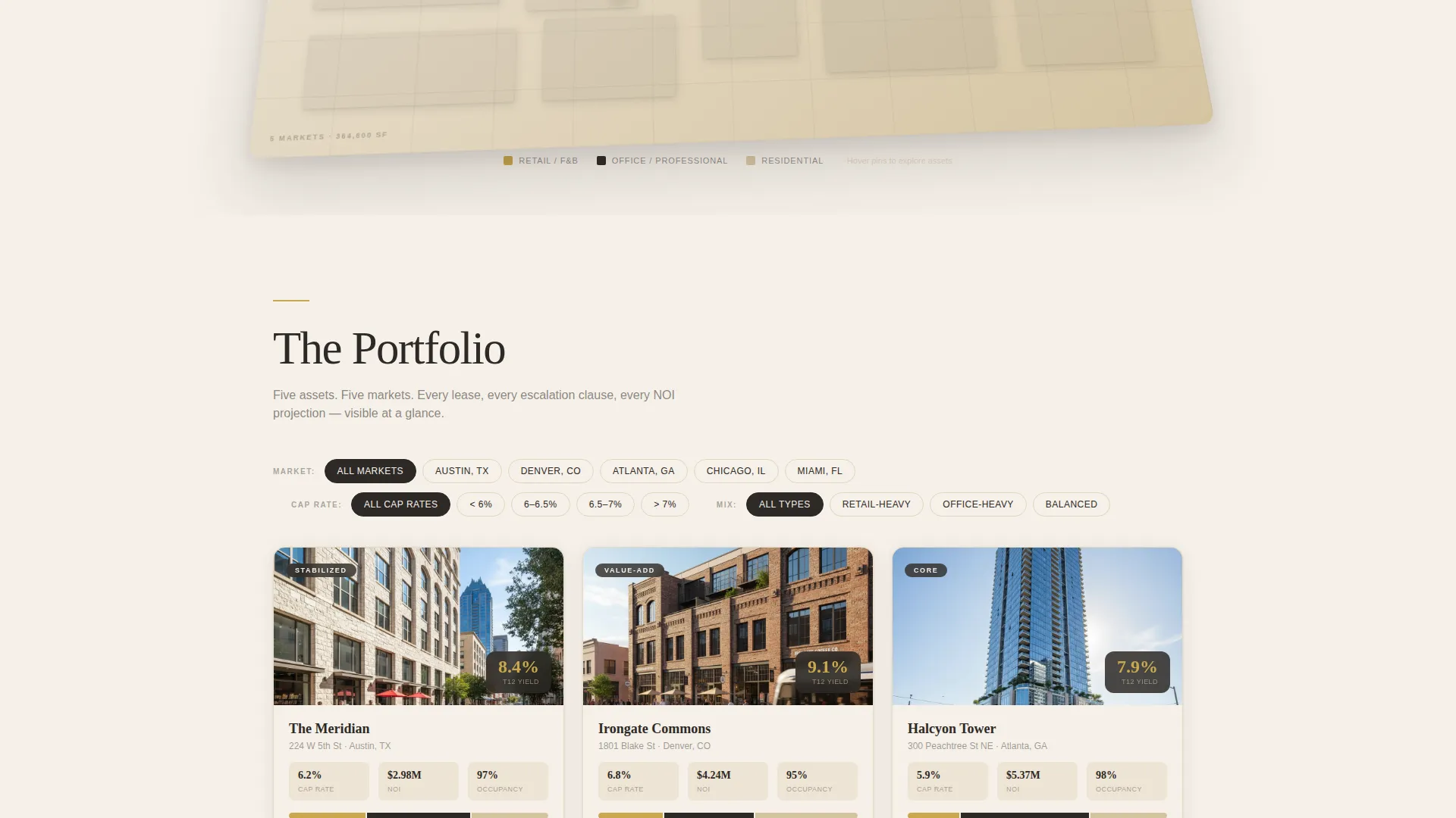 Mixed-Use Real Estate Investor Landing Page Template