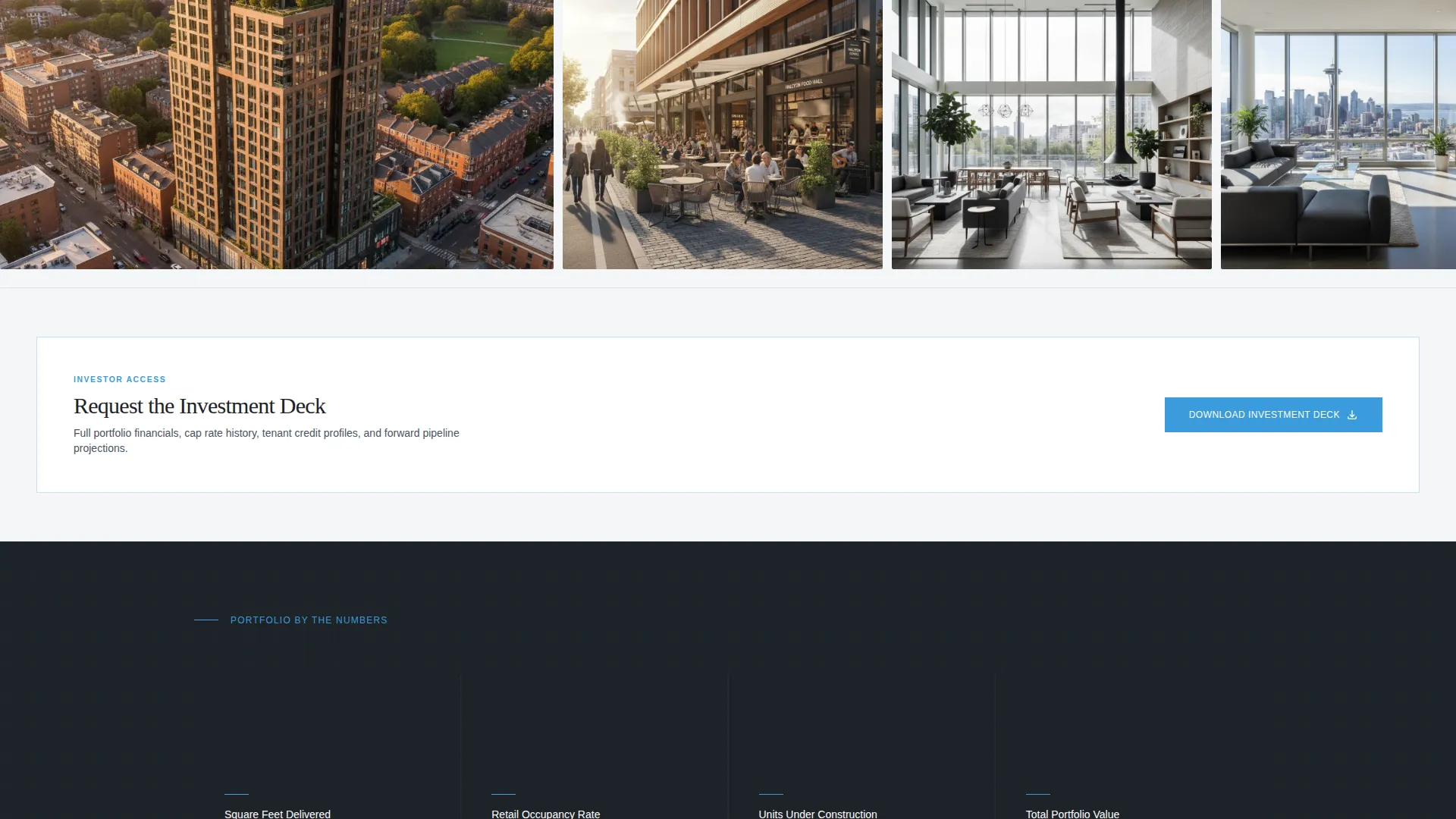 Mixed-Use Developer Gallery & Detail Landing Page