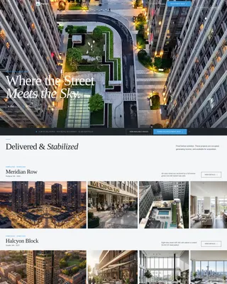 Mixed-Use Developer Gallery & Detail Landing Page
