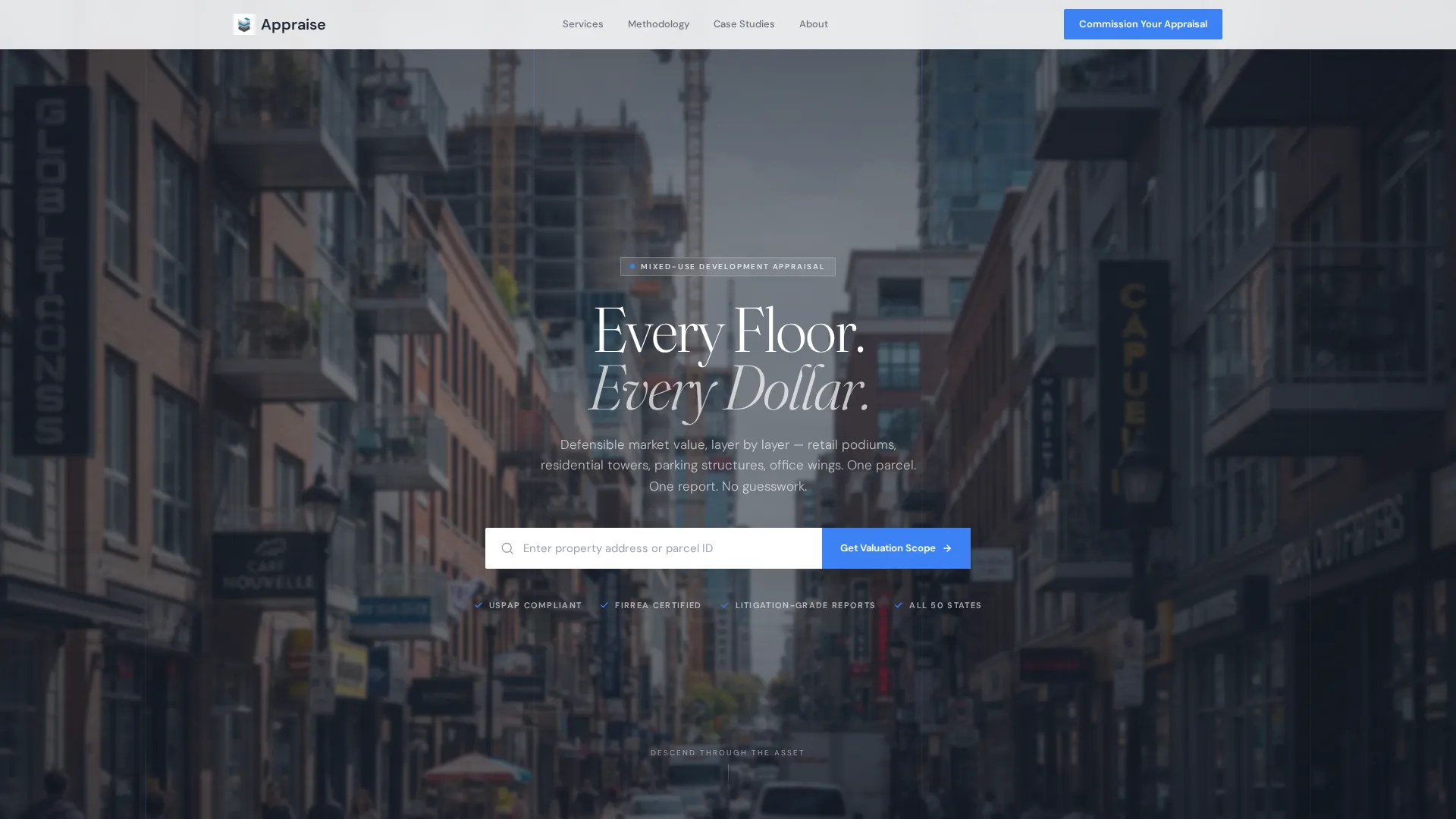 Mixed-Use Development Appraisal Landing Page