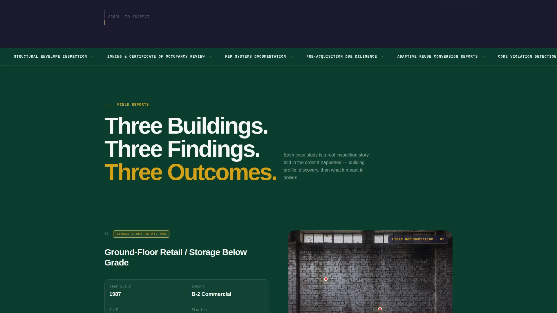 Expert Mixed-Use Inspection Landing Page Template