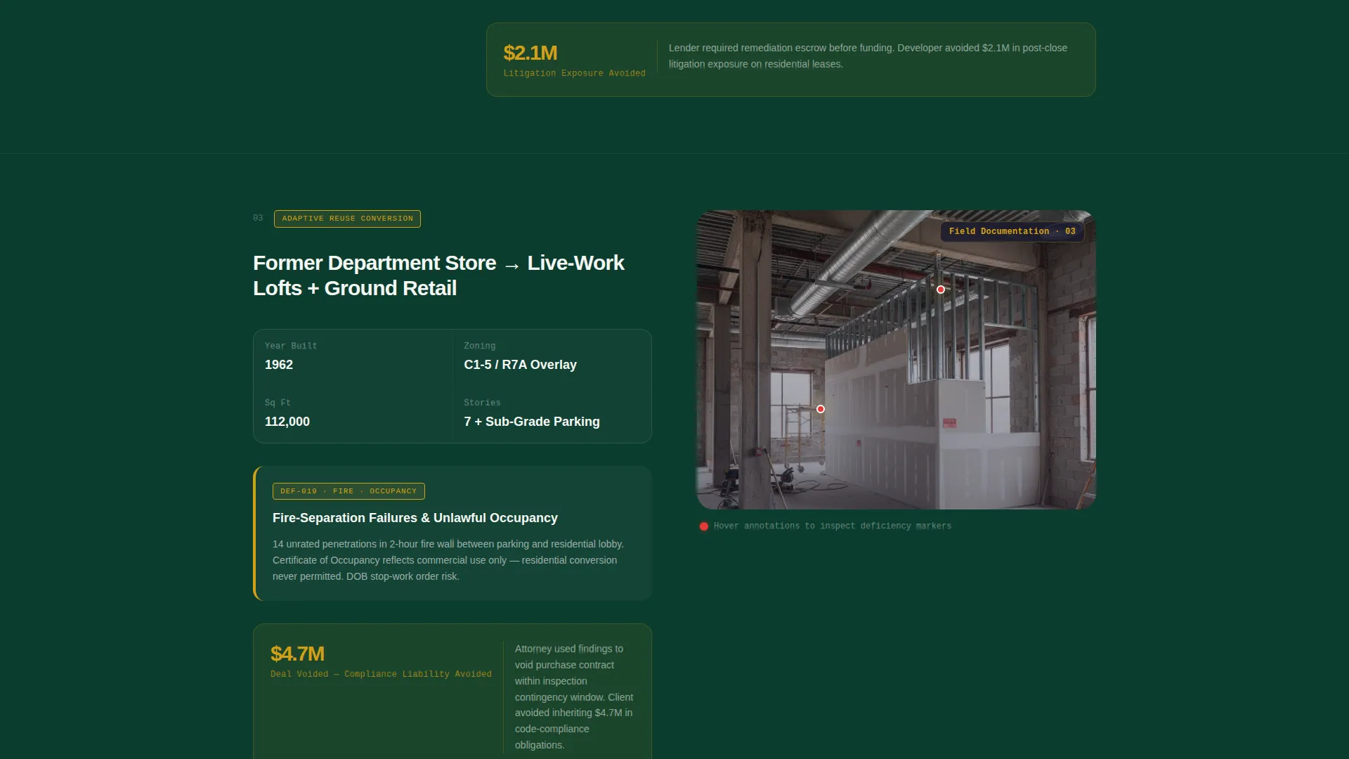 Expert Mixed-Use Inspection Landing Page Template