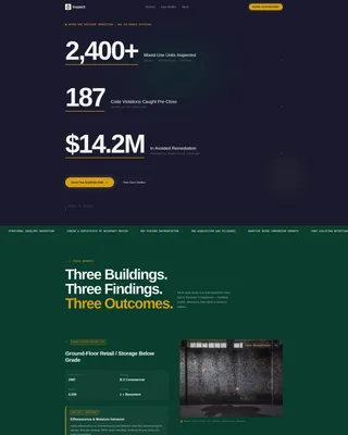 Expert Mixed-Use Inspection Landing Page Template