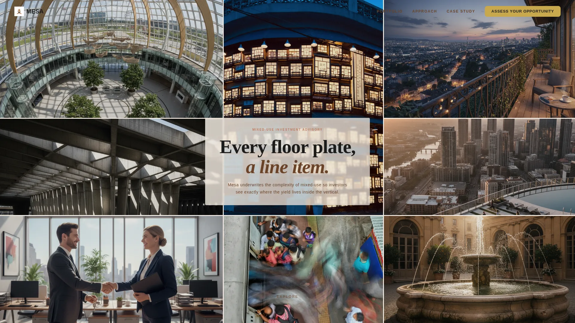 Mixed-Use Investment Advisory Landing Page Template