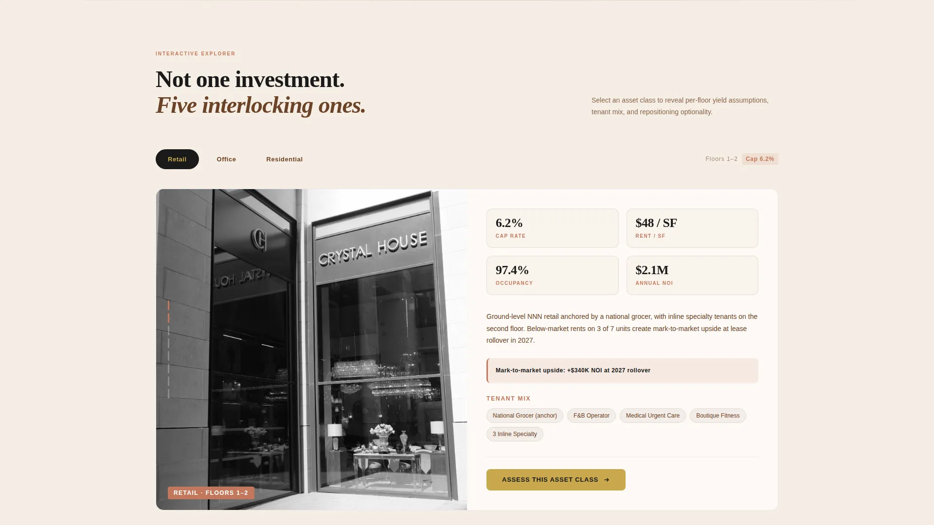 Mixed-Use Investment Advisory Landing Page Template