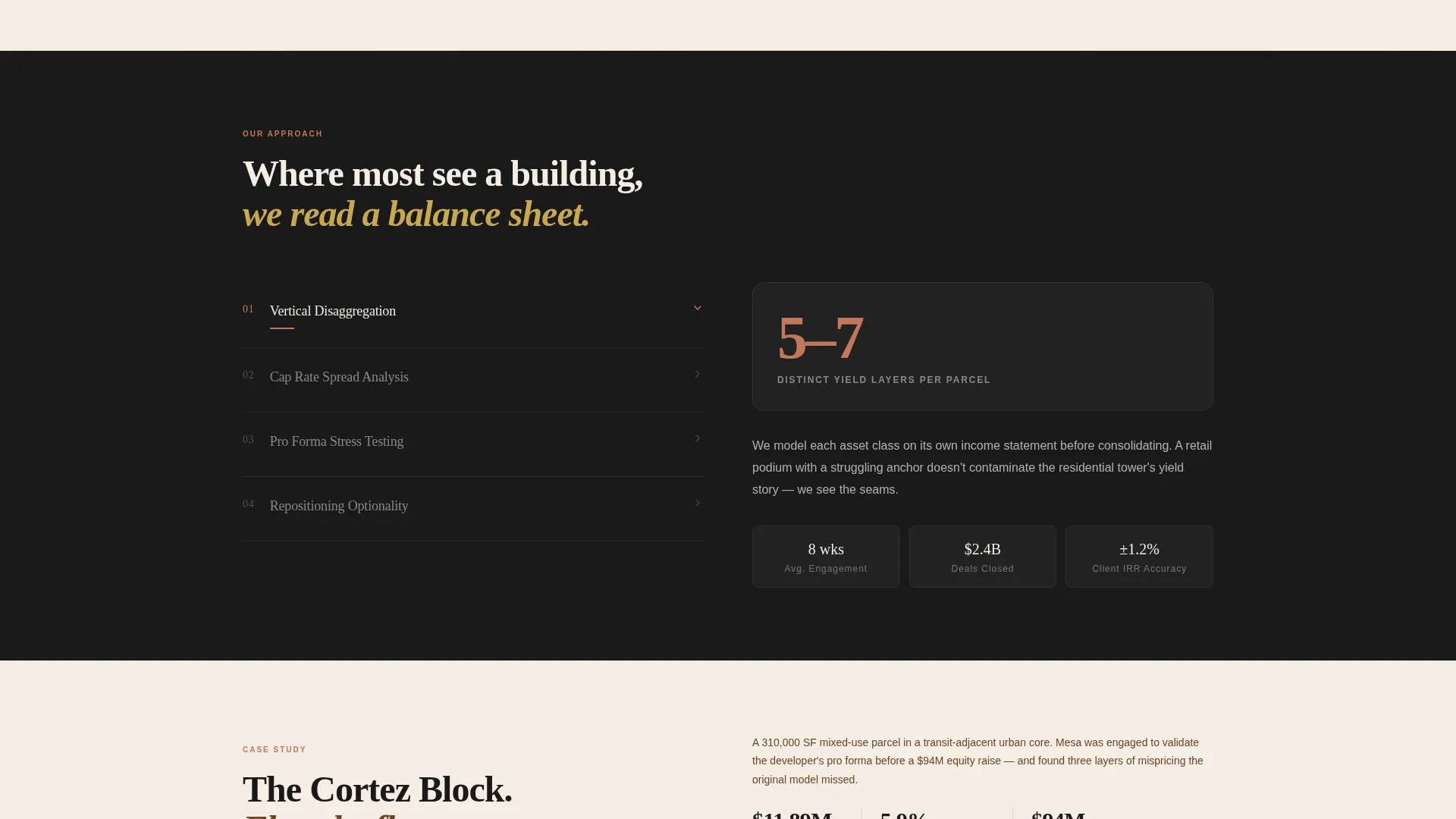 Mixed-Use Investment Advisory Landing Page Template