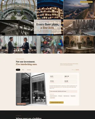 Mixed-Use Investment Advisory Landing Page Template
