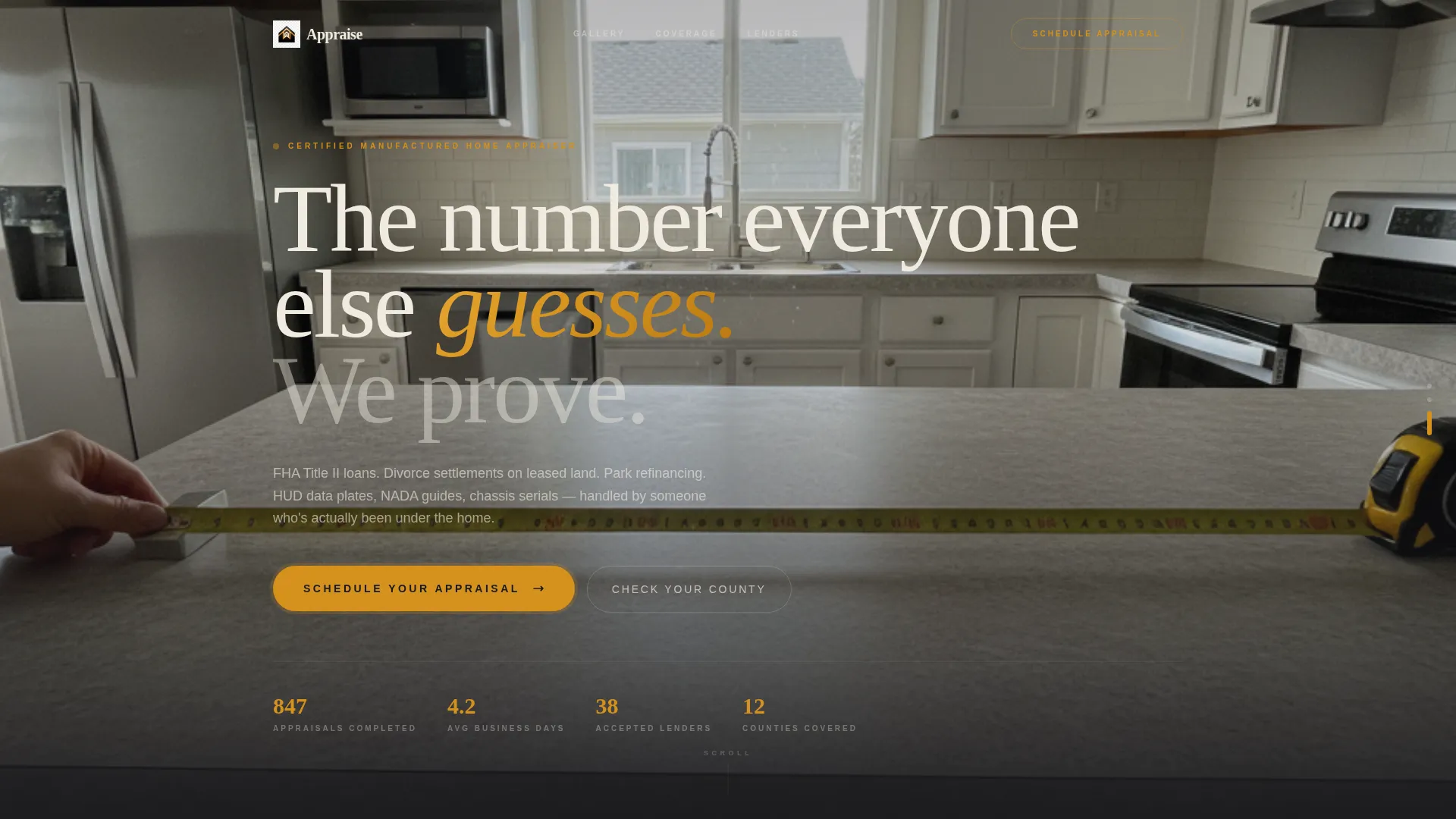 Manufactured Home Appraiser Landing Page Template