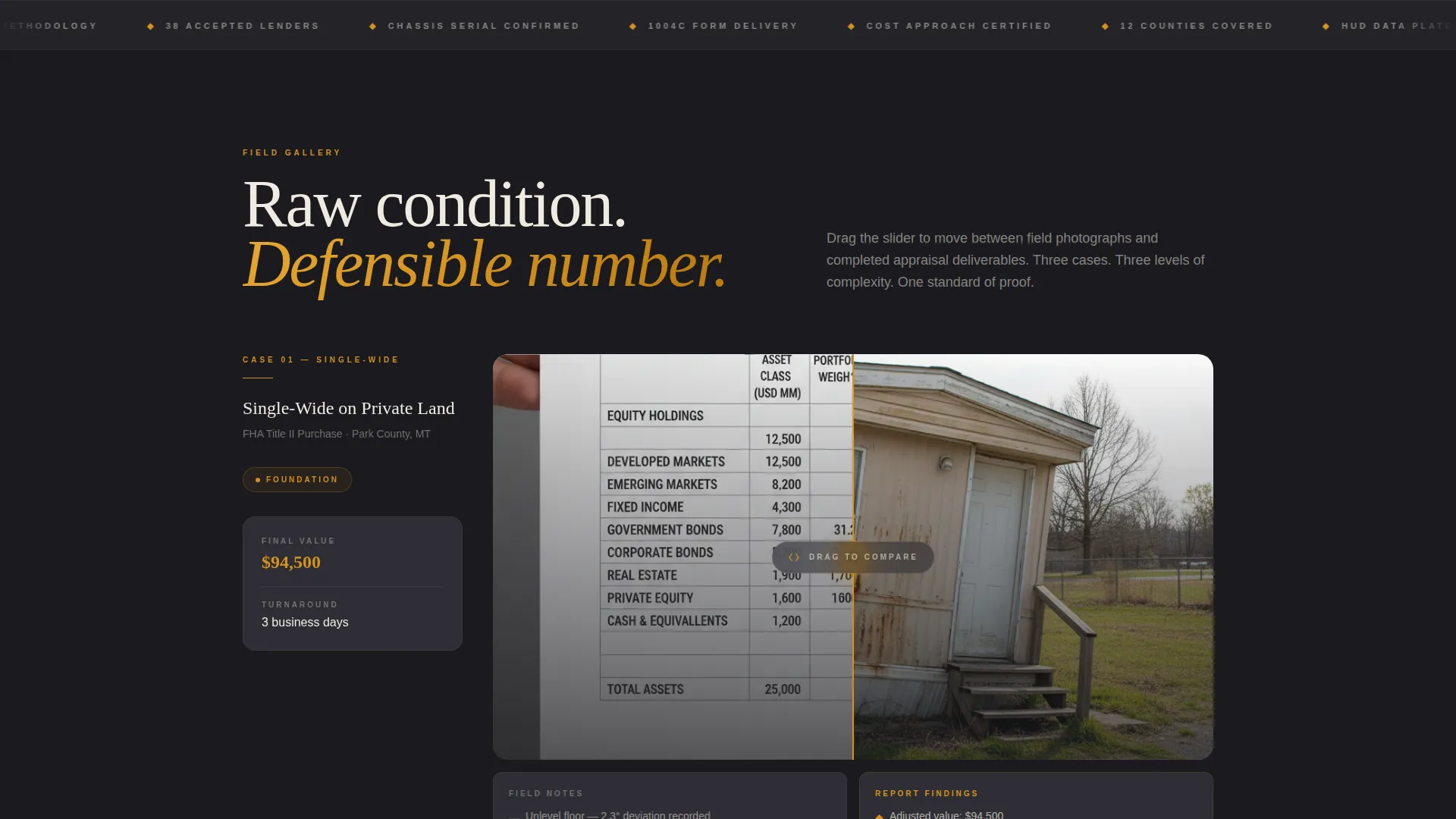Manufactured Home Appraiser Landing Page Template