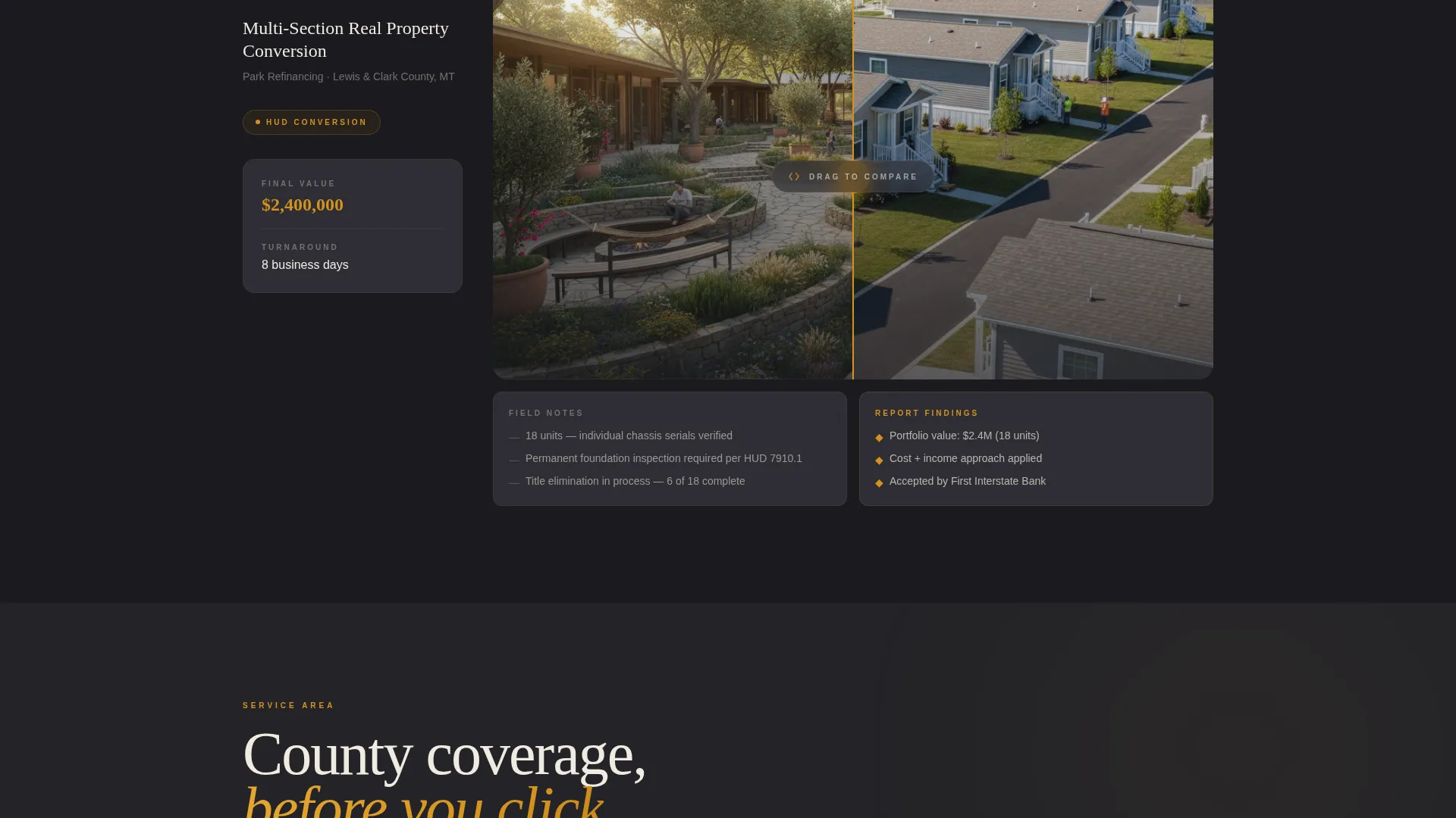 Manufactured Home Appraiser Landing Page Template
