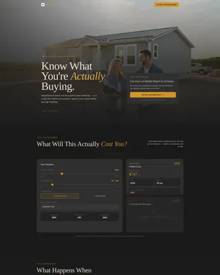 Manufactured Home Buyer's Agent Landing Page Template