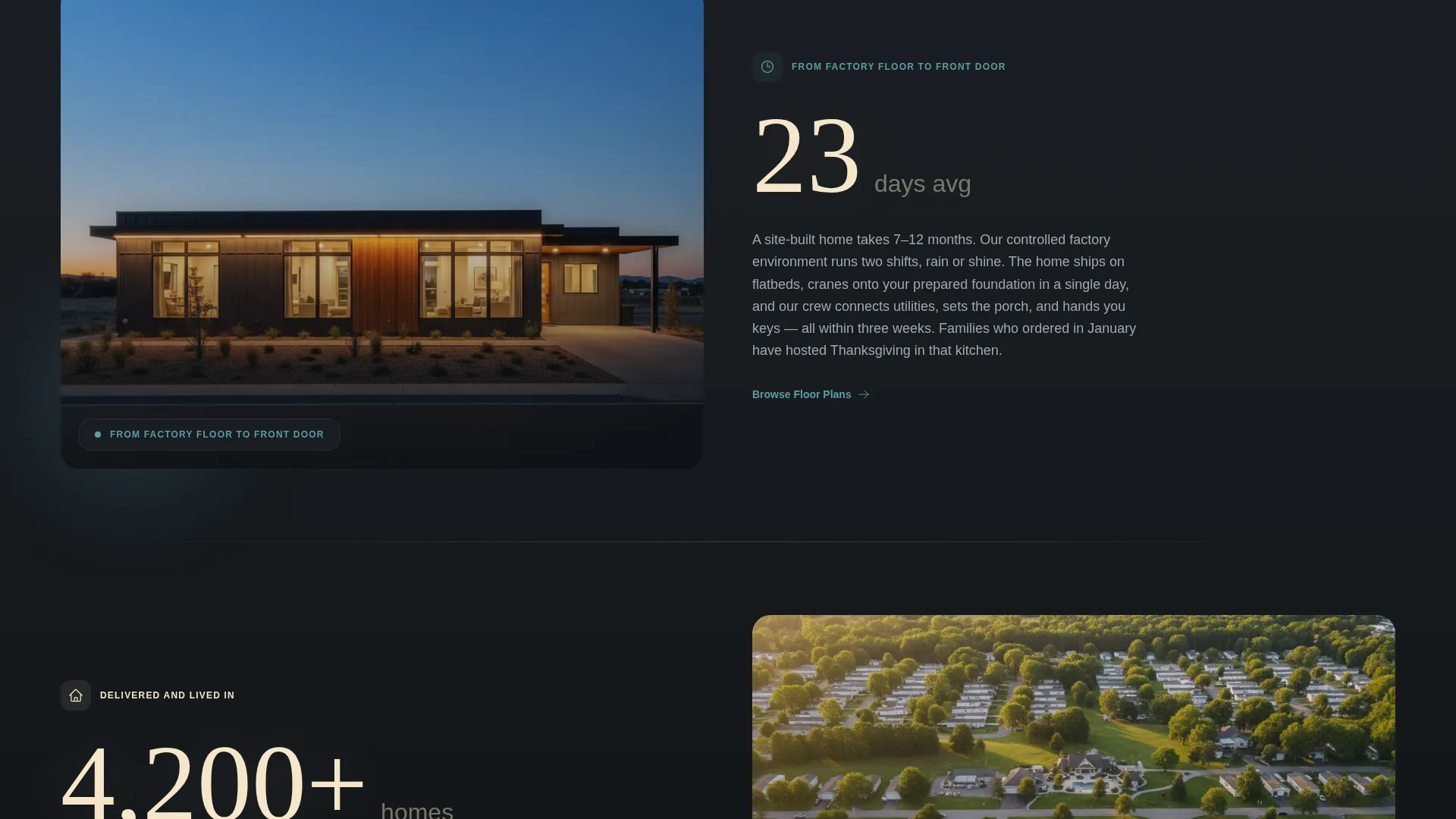 Manufactured Home Developer Landing Page Template