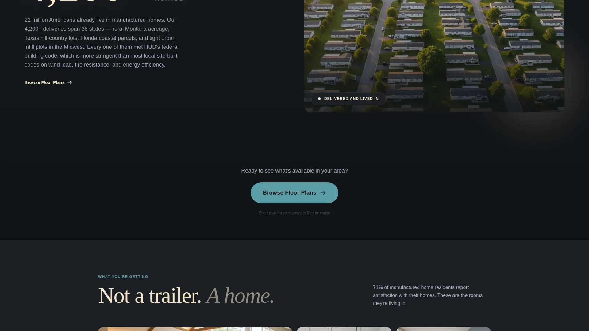 Manufactured Home Developer Landing Page Template
