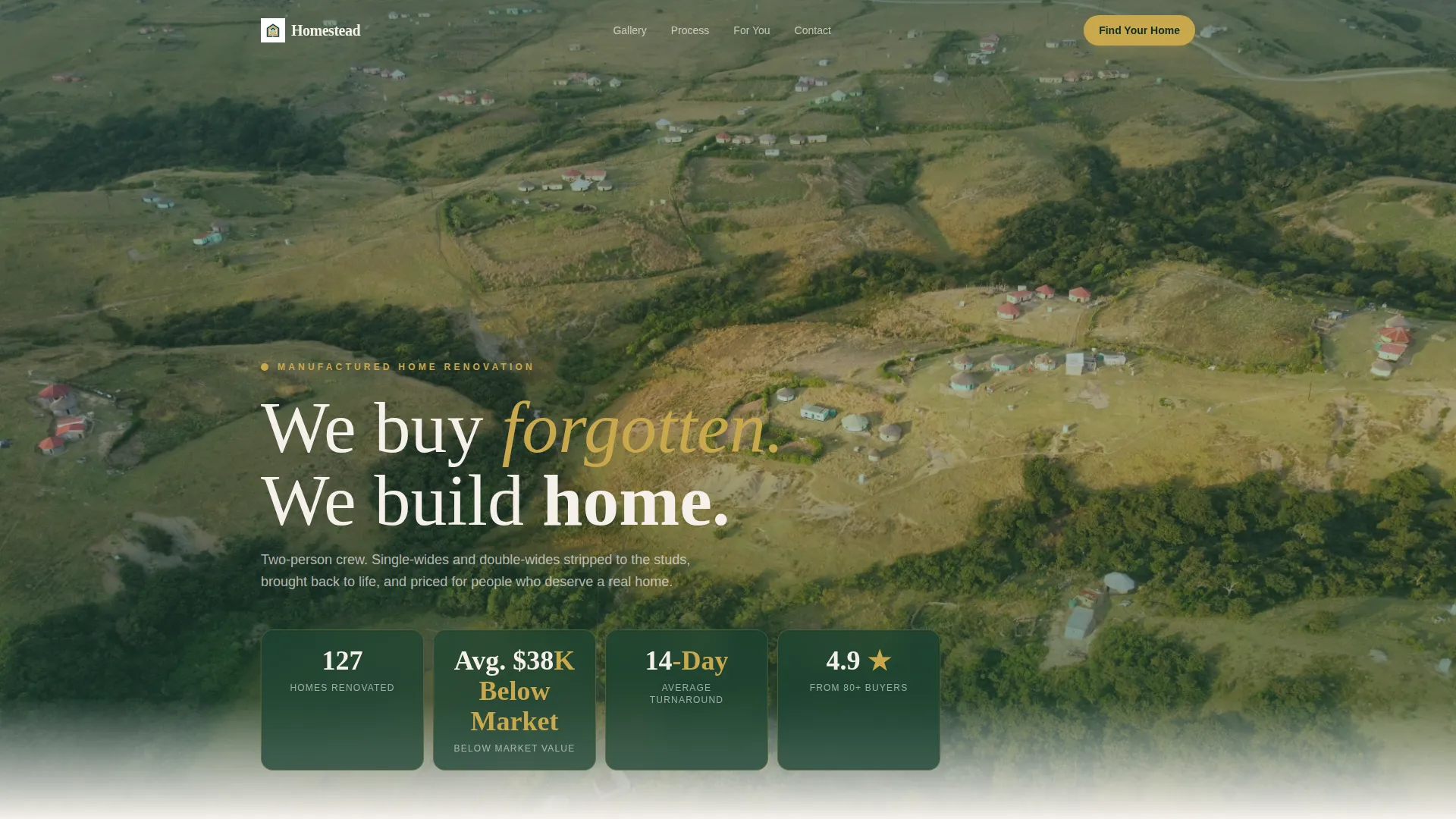 Manufactured Home Renovation Landing Page Template