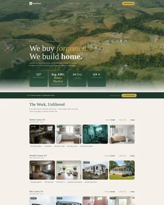 Manufactured Home Renovation Landing Page Template