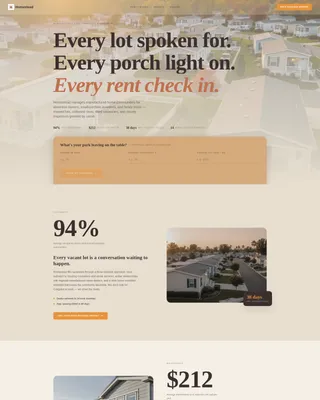 Reliable Manufactured Home Landing Page Template